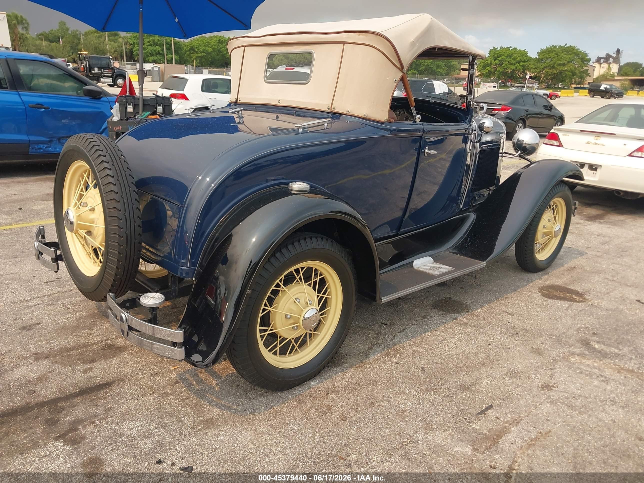 1970 Ford Model A Roadster Blue vin: A4142825