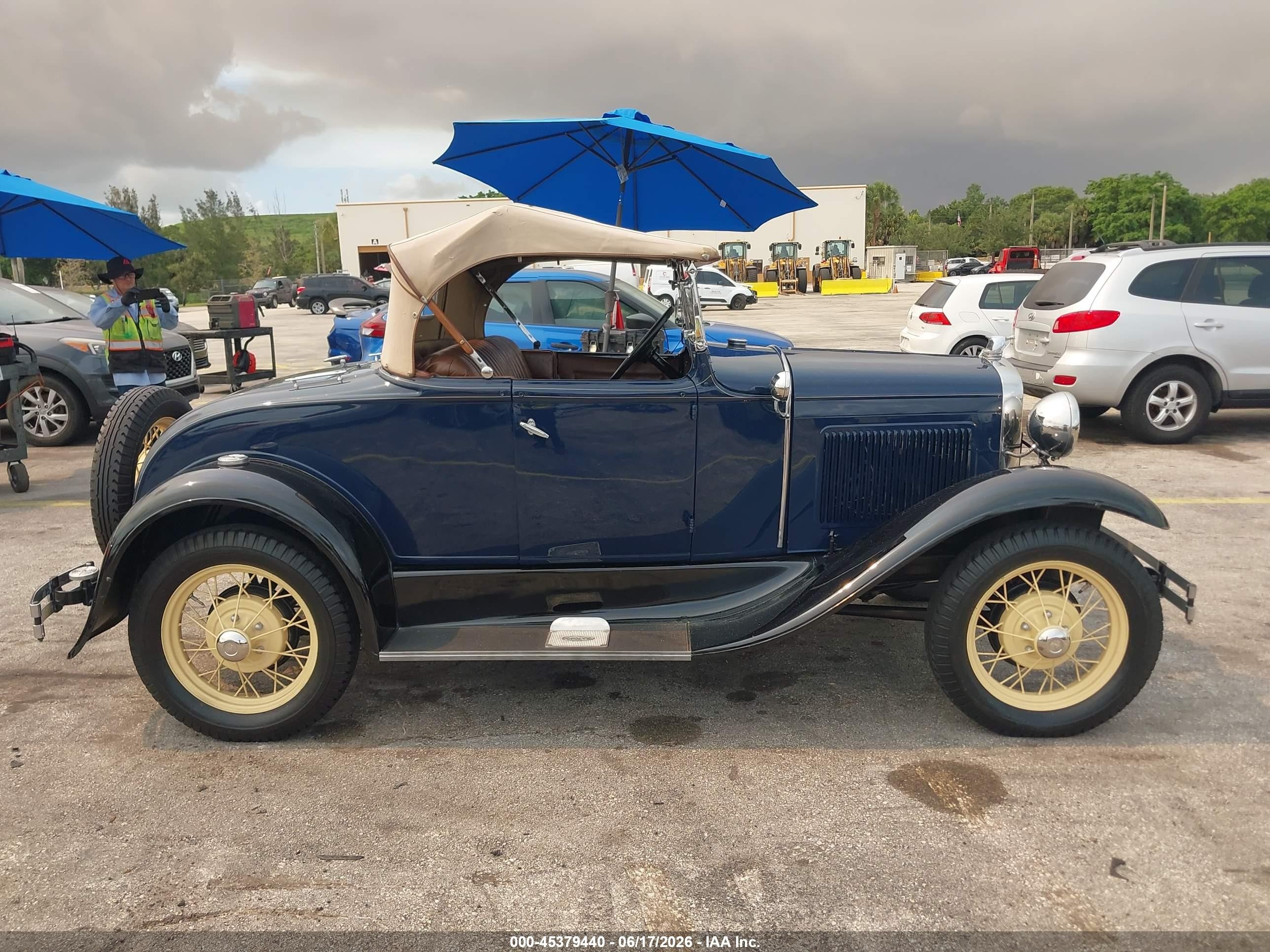1970 Ford Model A Roadster Blue vin: A4142825