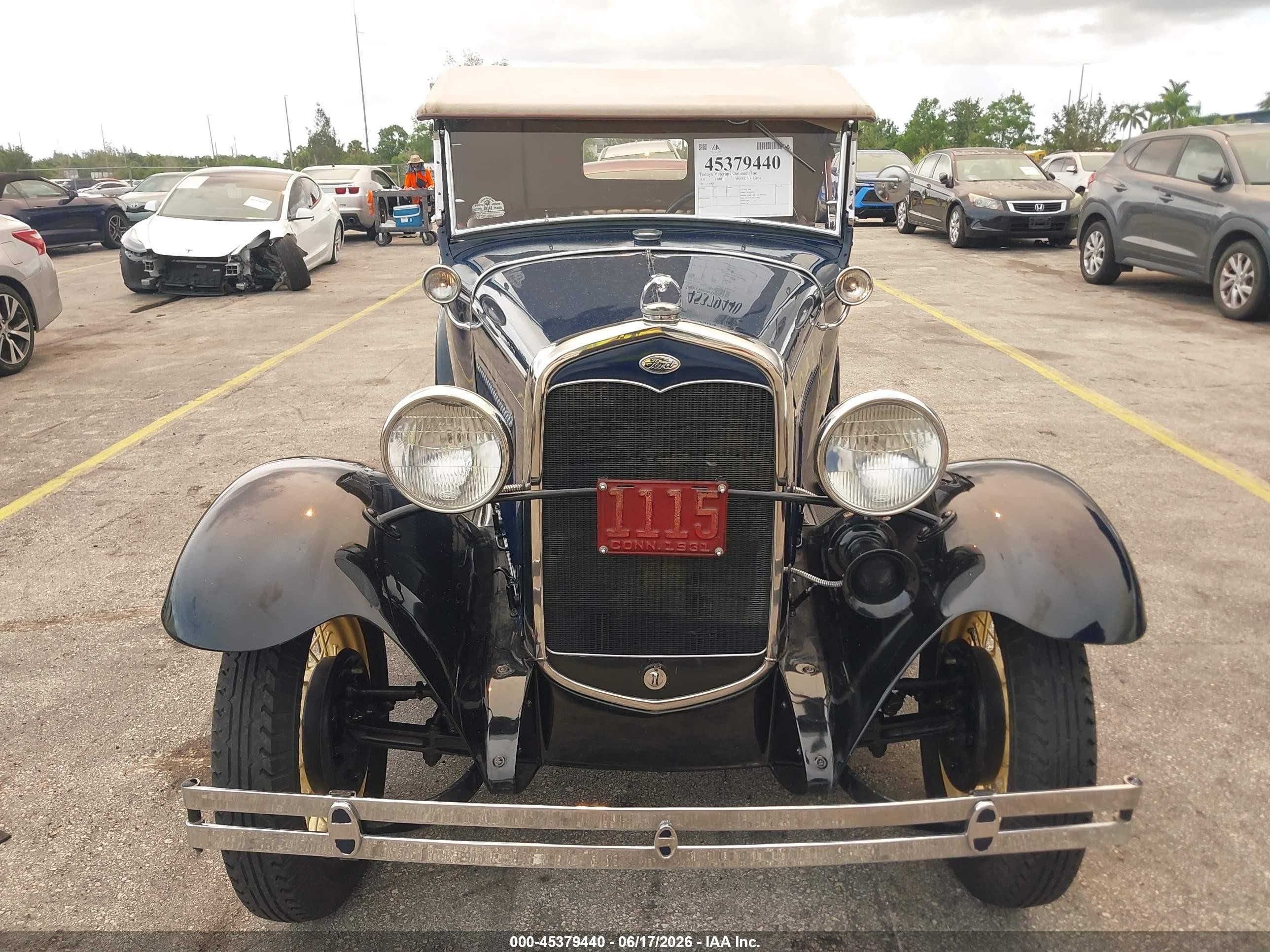 1970 Ford Model A Roadster Blue vin: A4142825