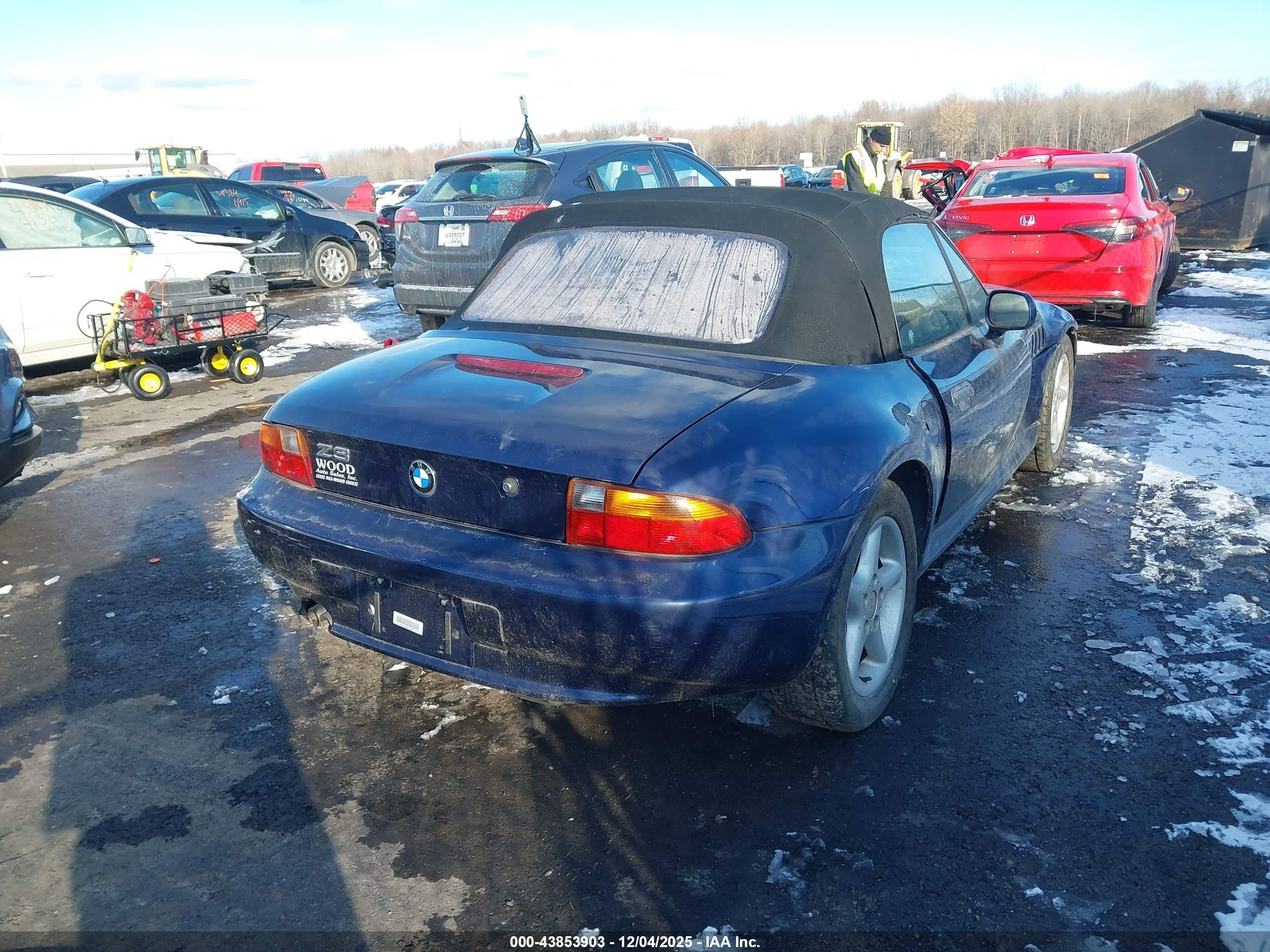 1998 Bmw Z3 2.8 Blue vin: 4USCJ3326WLC10874