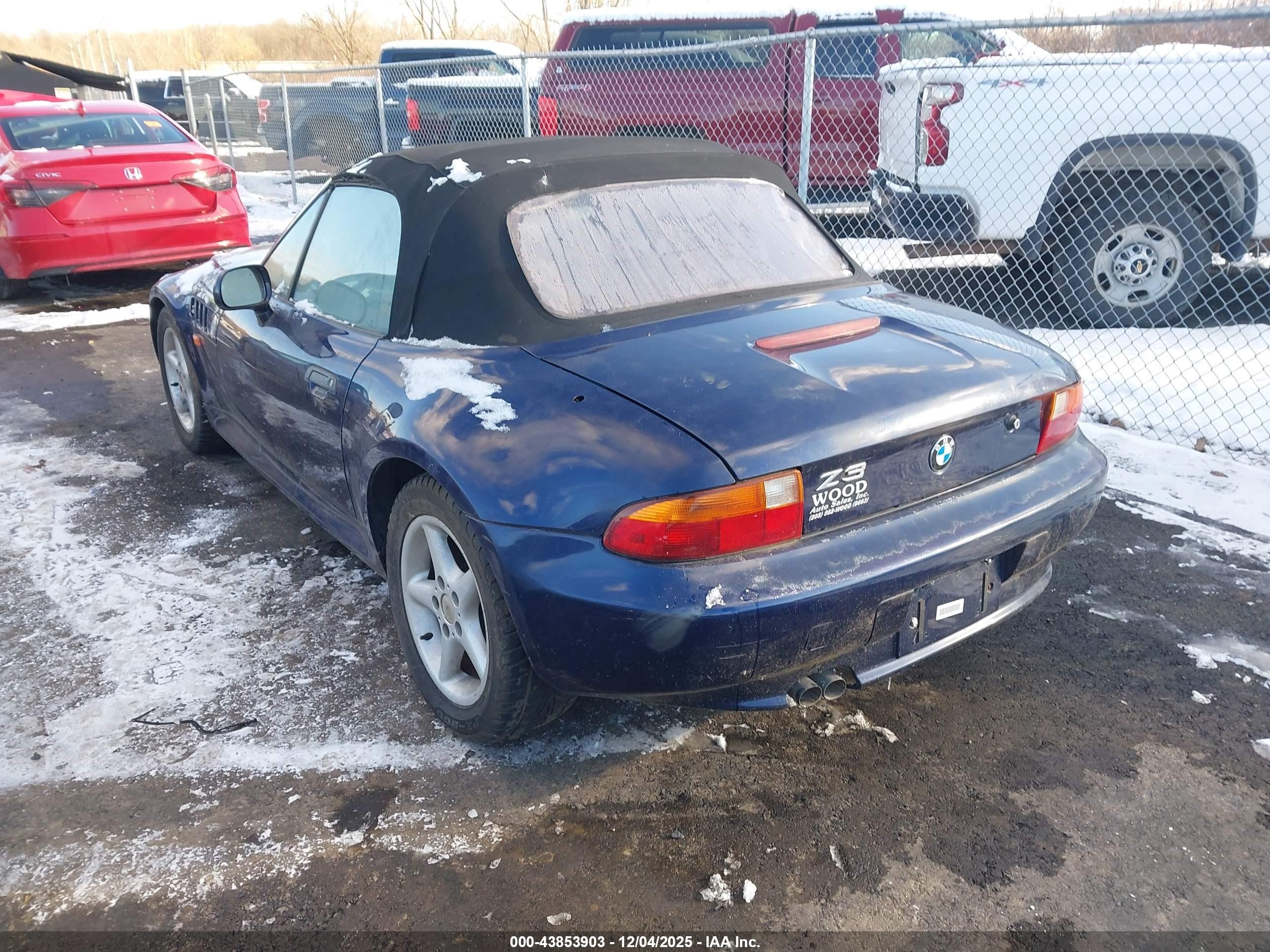 1998 Bmw Z3 2.8 Blue vin: 4USCJ3326WLC10874