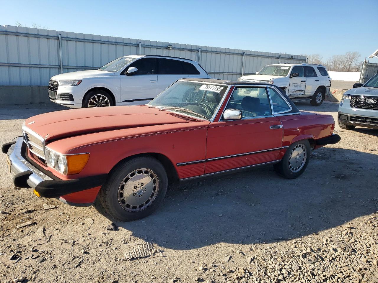 1987 Mercedes-benz 560 Sl Red vin: BA4809HA059511