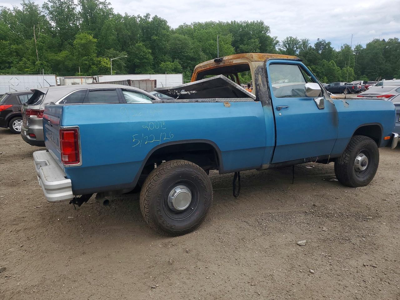 1988 Dodge W-series W150 Синий vin: BOS55318996