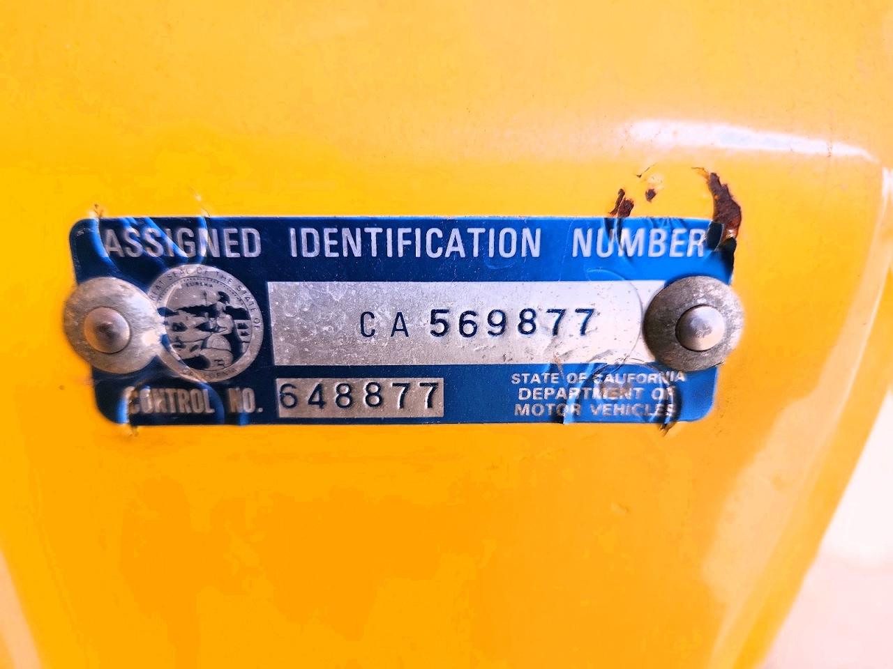 1966 Ford Uk Yellow vin: CA569877