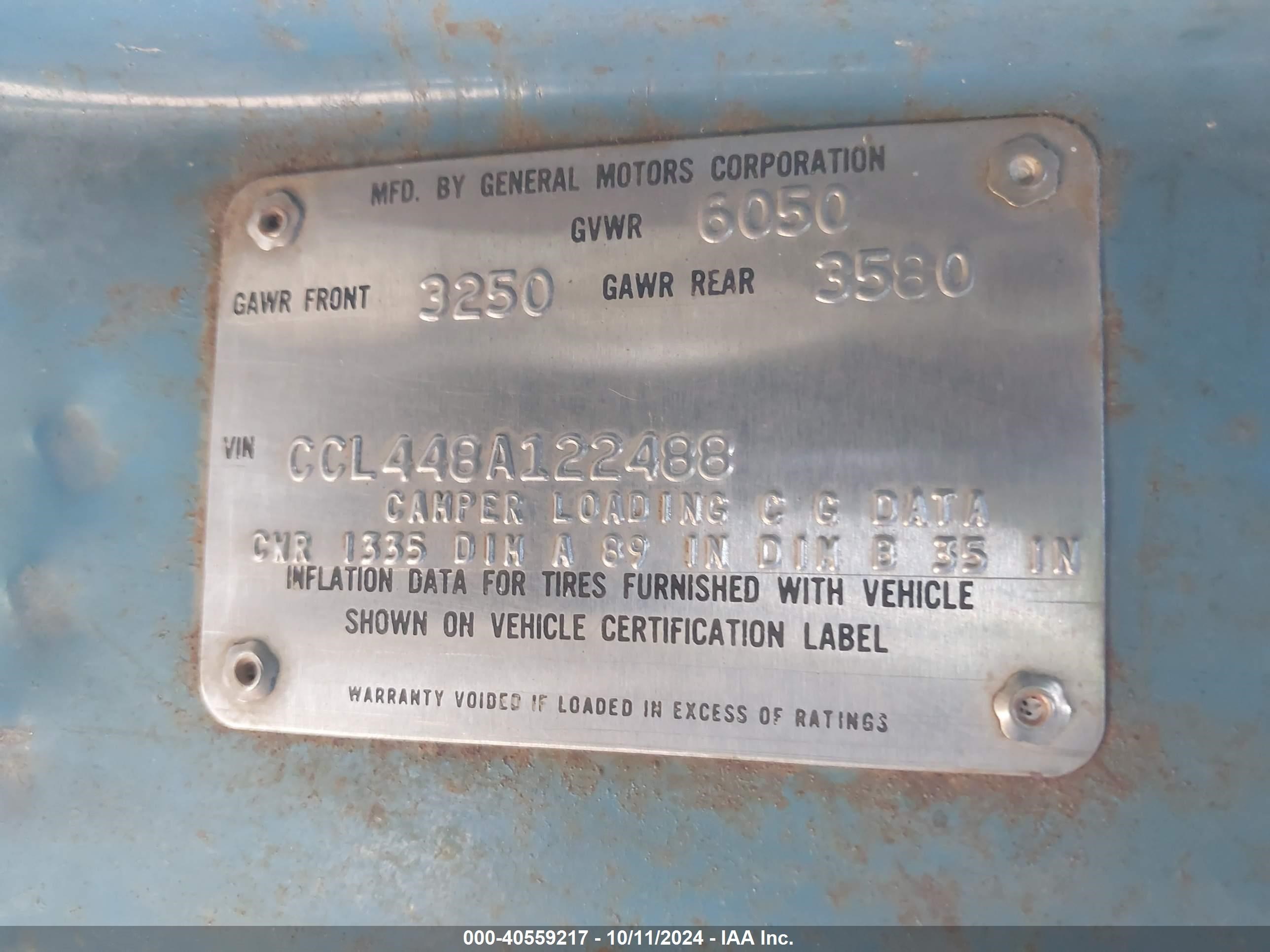 1978 Chevrolet Pickup   Синий vin: CCL448A122488    