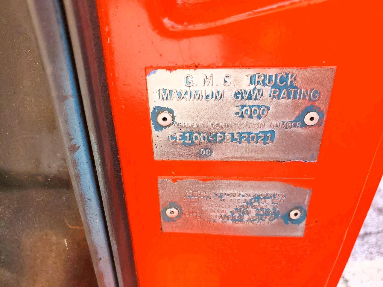 1968 Gmc K1500 Orange vin: CE10DPB52021