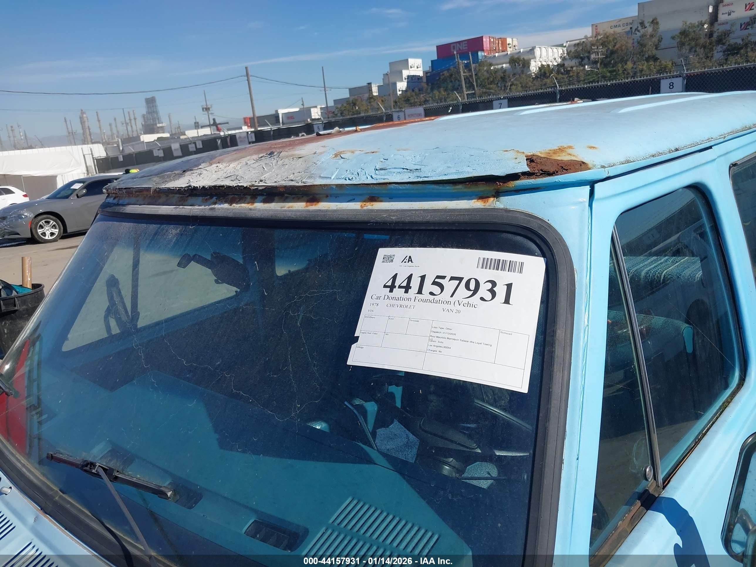 1978 Chevrolet Van   Синий vin: CGL168U179952    