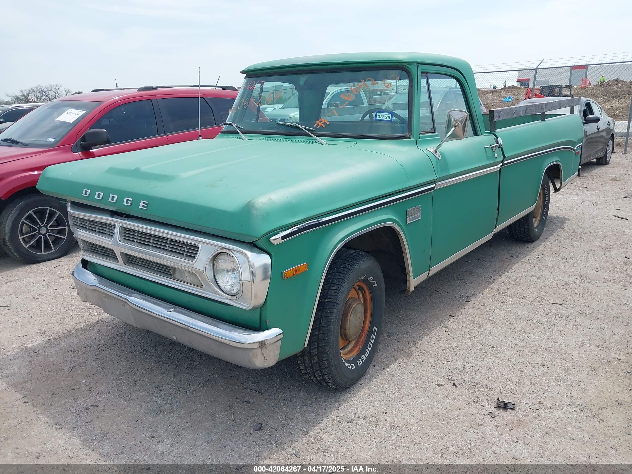 1971 Dodge D100   Зеленый vin: D14AE1S353985    