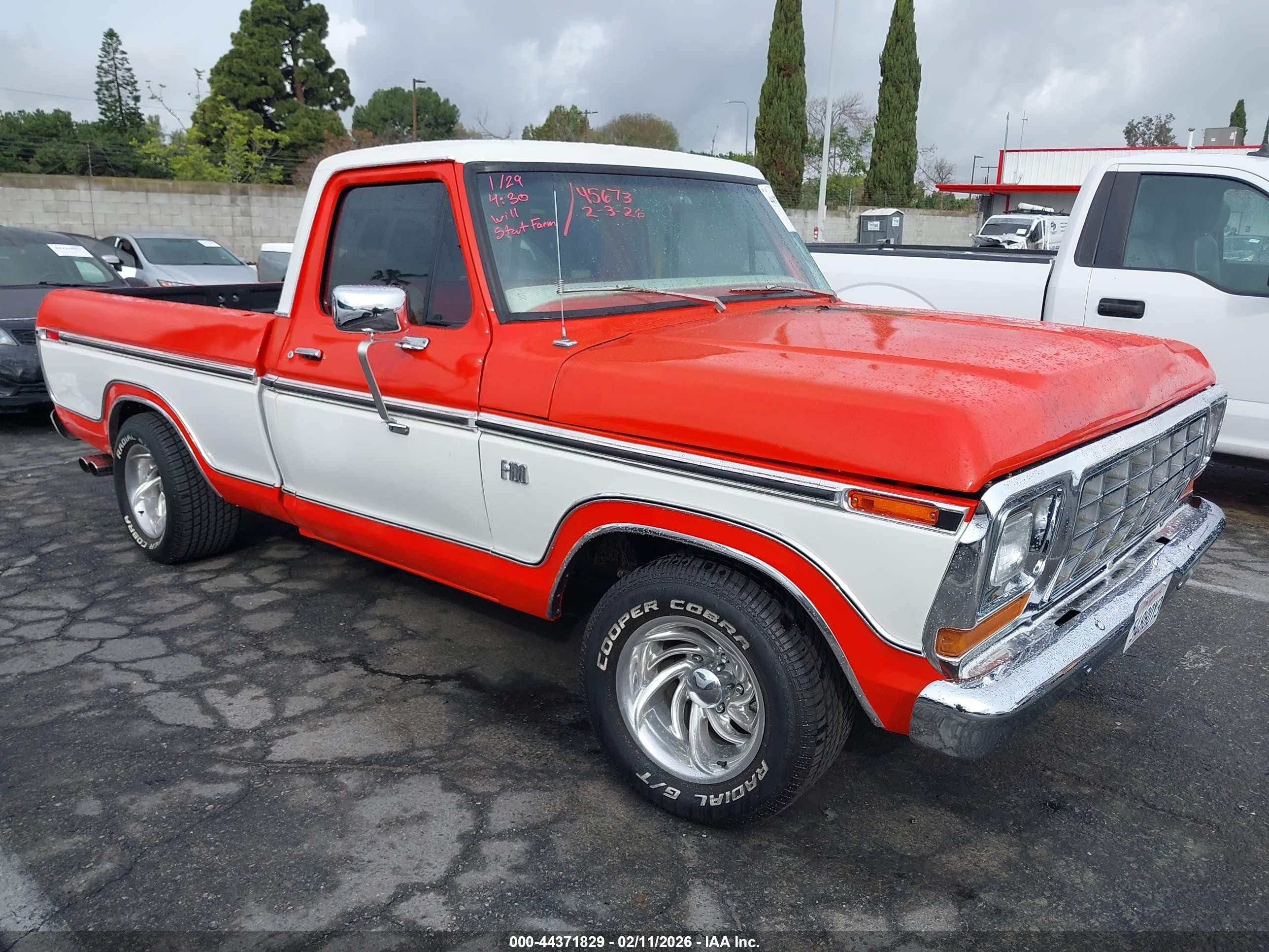 1973 Ford F100   Оранжевый vin: F10HRS40629      