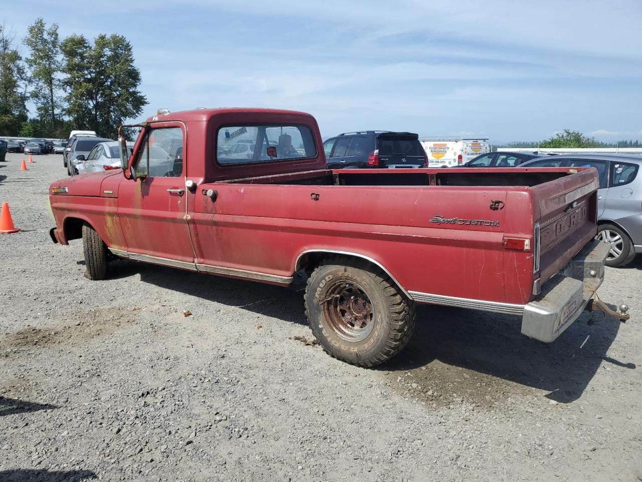 1970 Ford F-100 Red vin: F10YRG51805