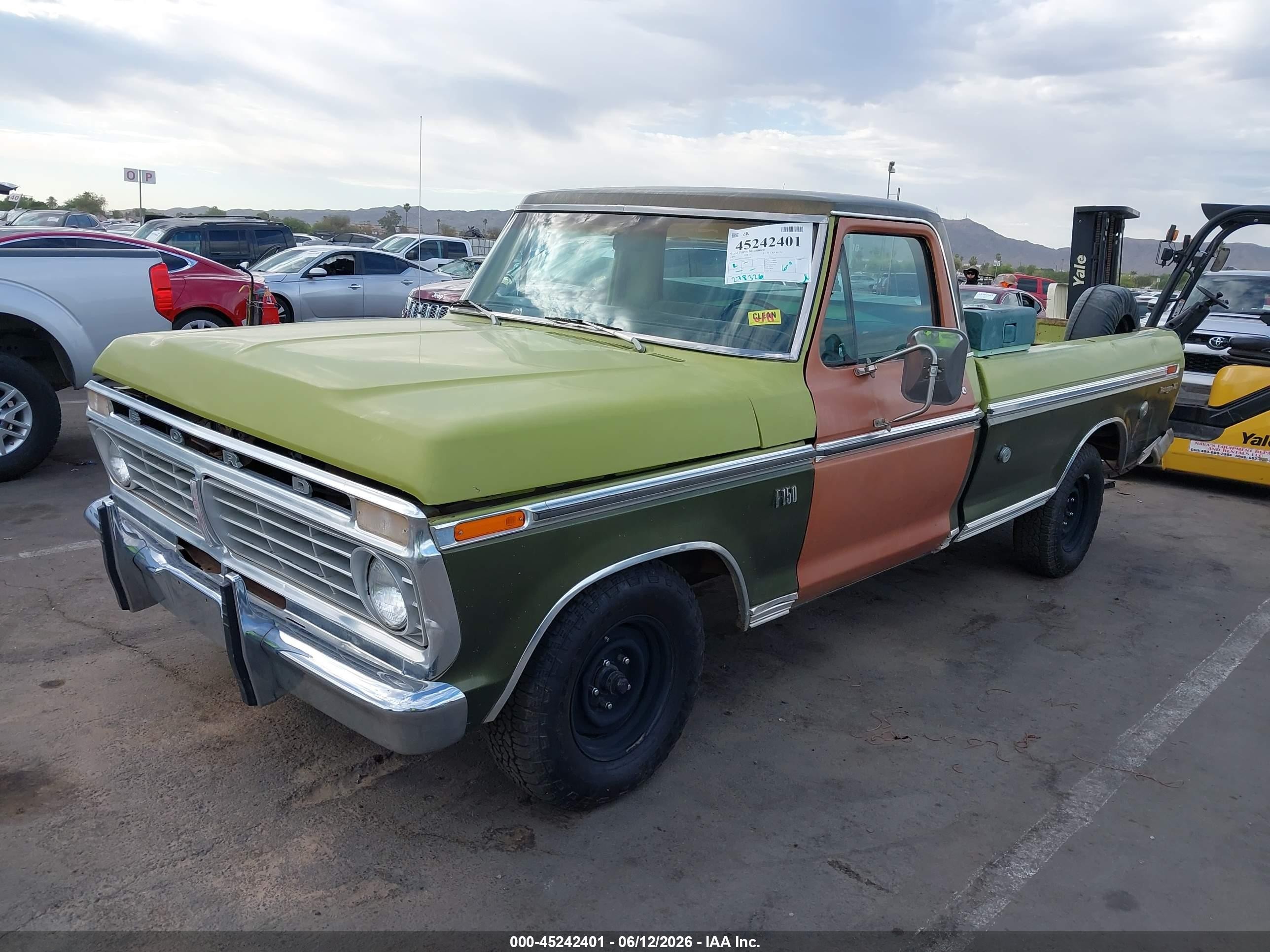 1975 Ford F150 Green vin: F15JLX11314