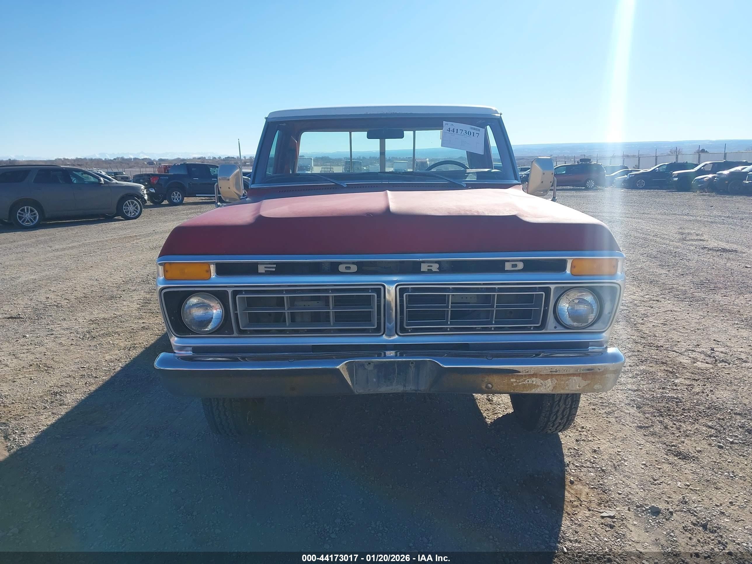 1977 Ford F250   Красный vin: F25SL062702      