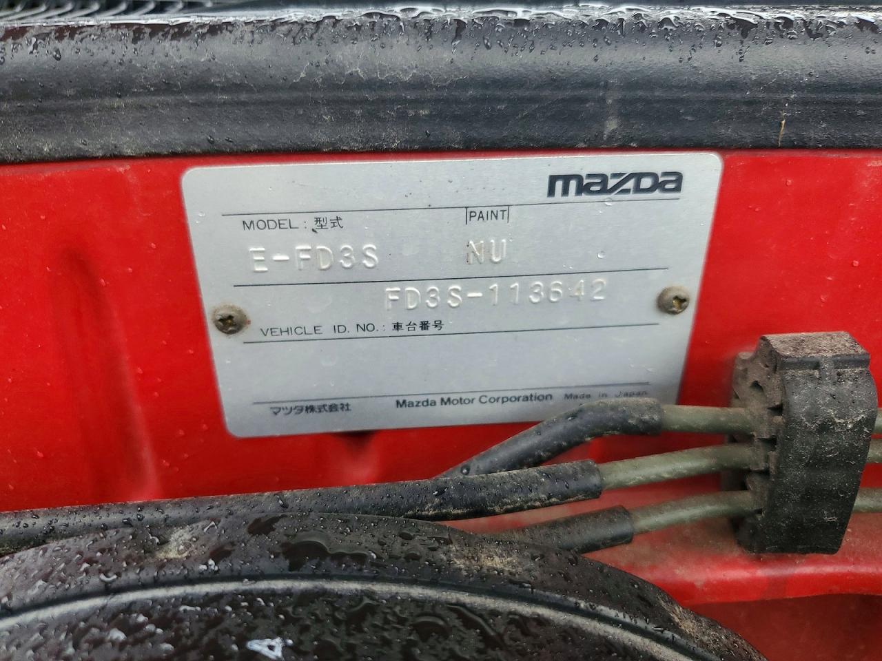 1993 Mazda Rx7 Red vin: FD3S113642