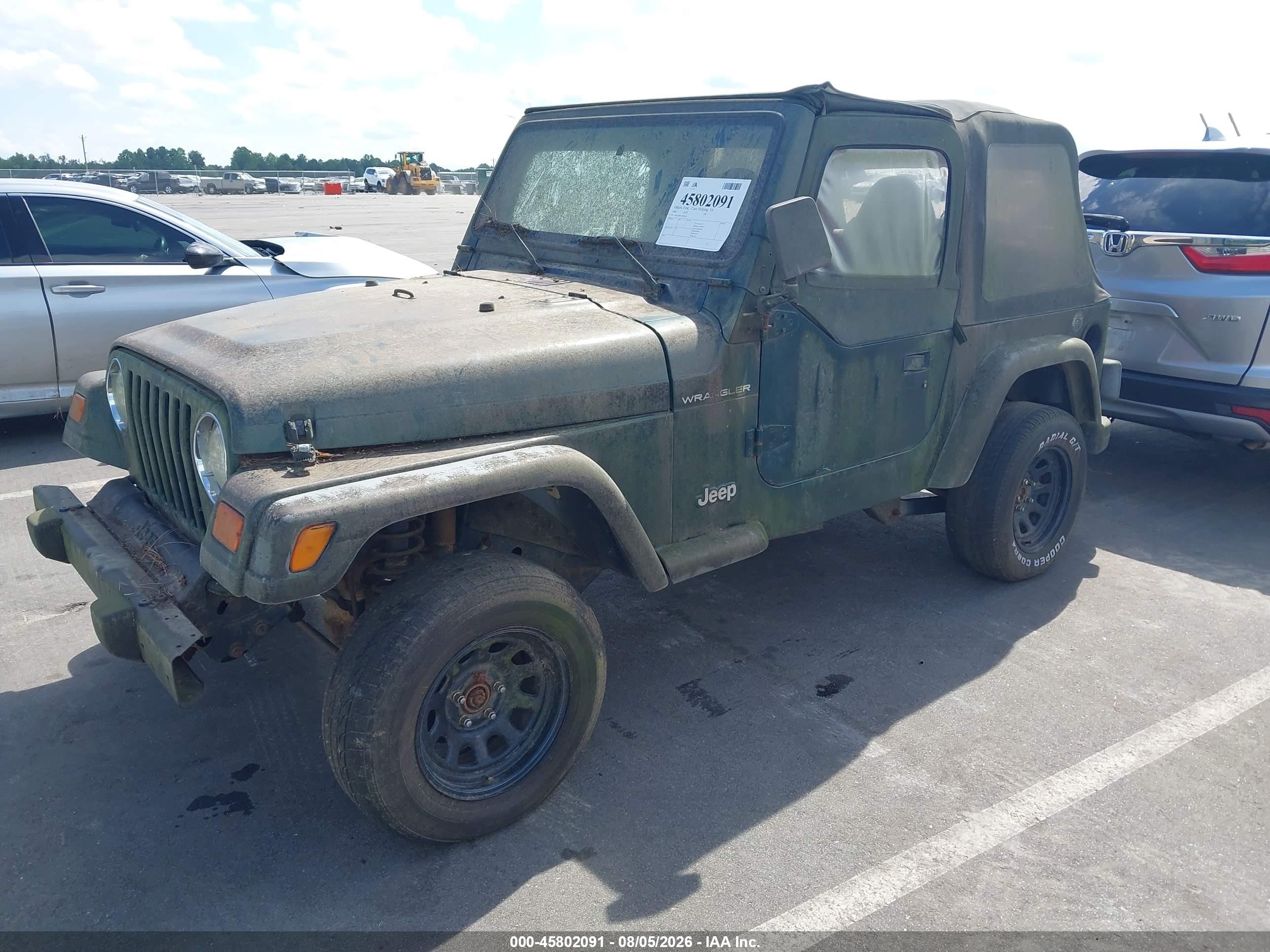 2000 Jeep Sw   Green vin: IJ4FA29P1YP709157