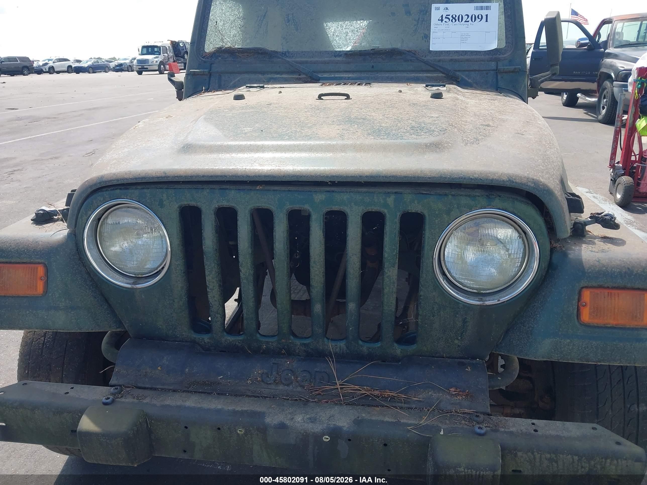 2000 Jeep Sw   Green vin: IJ4FA29P1YP709157