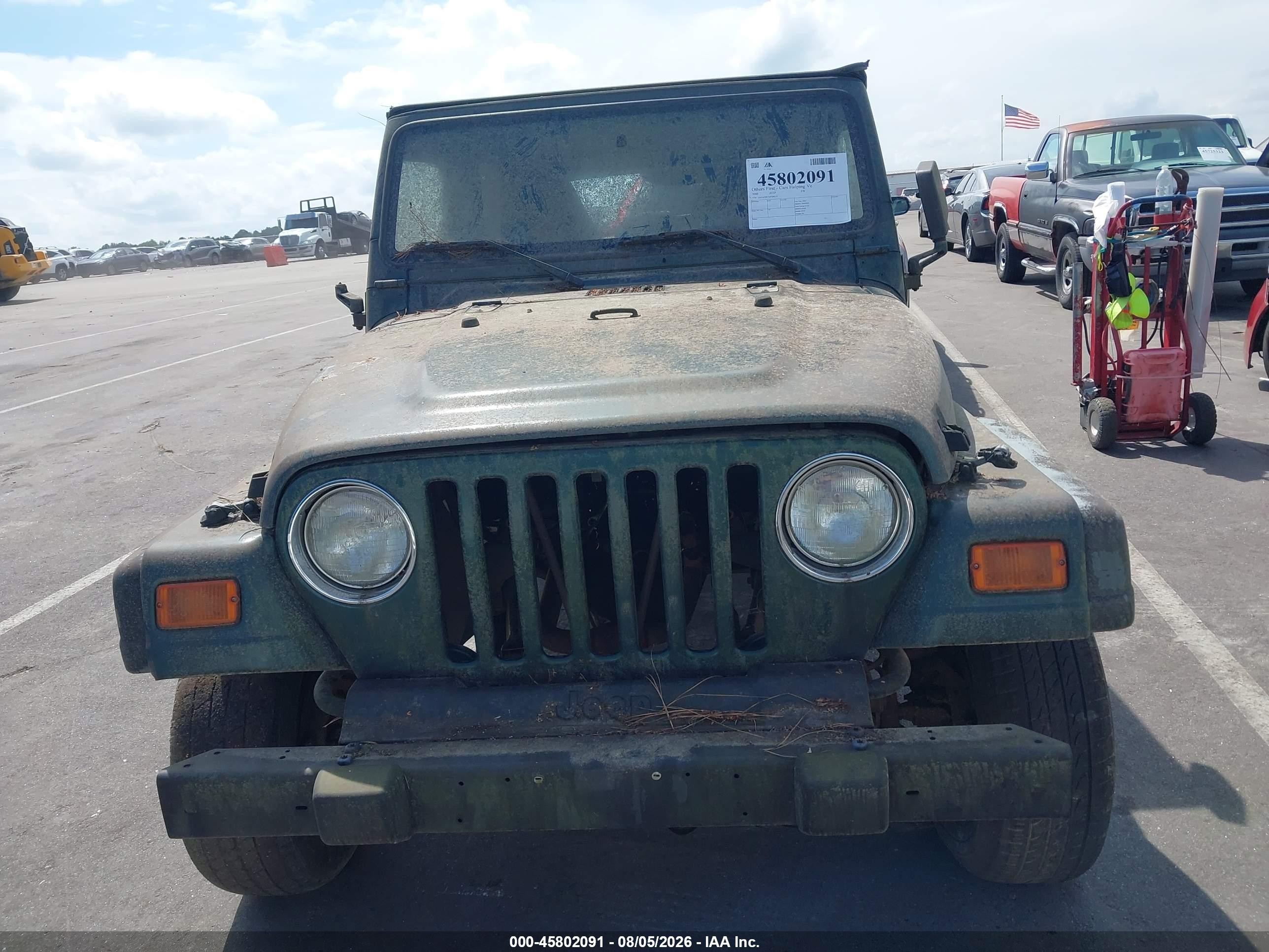 2000 Jeep Sw   Green vin: IJ4FA29P1YP709157