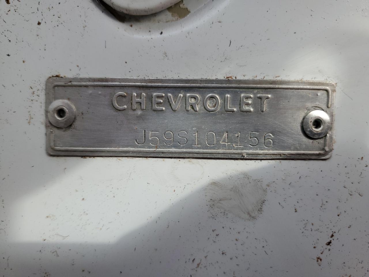 1959 Chevrolet Corvette White vin: J59S104156