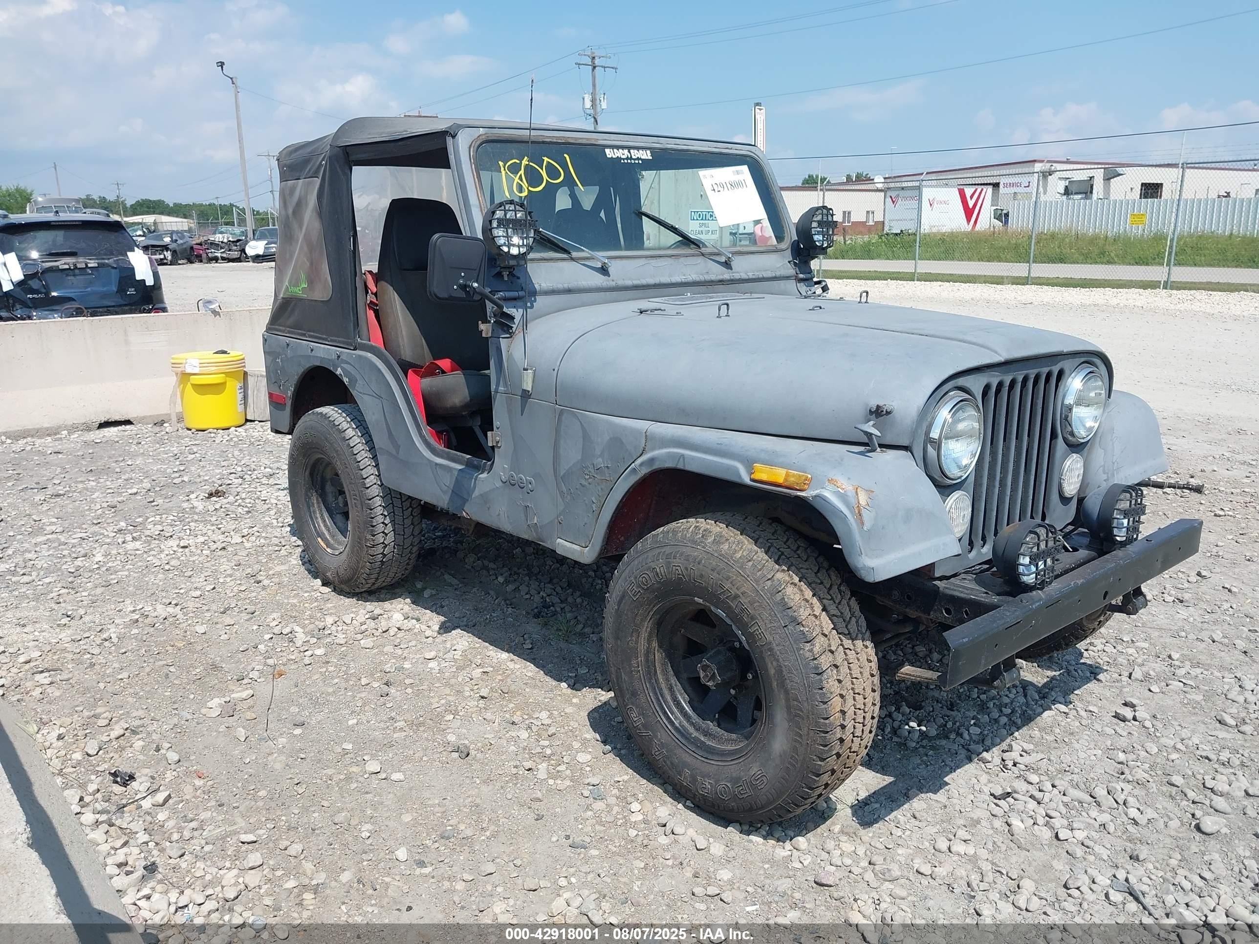 1979 Jeep Cj-7   Серый vin: J9F83AC806706    