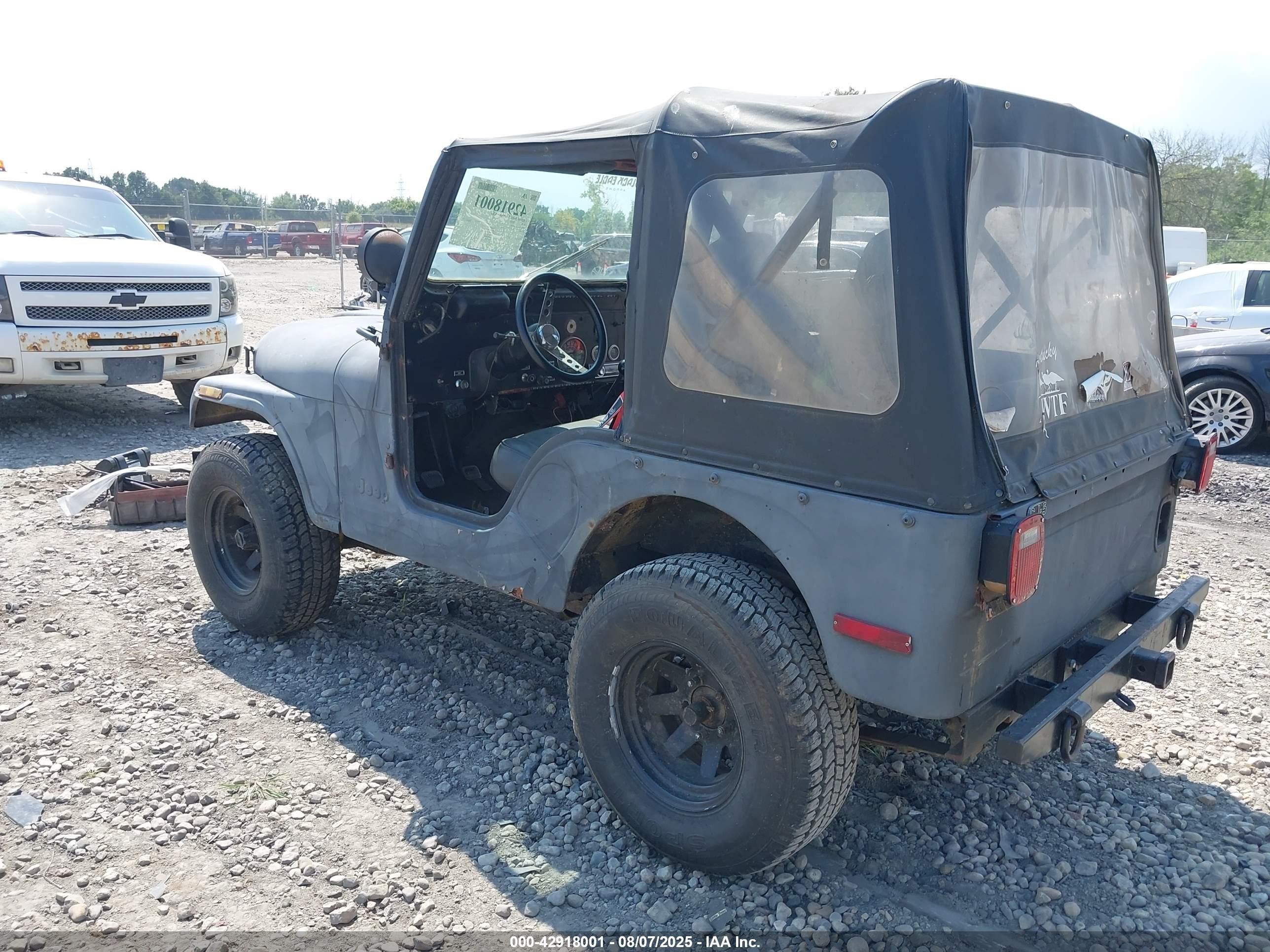 1979 Jeep Cj-7   Серый vin: J9F83AC806706    