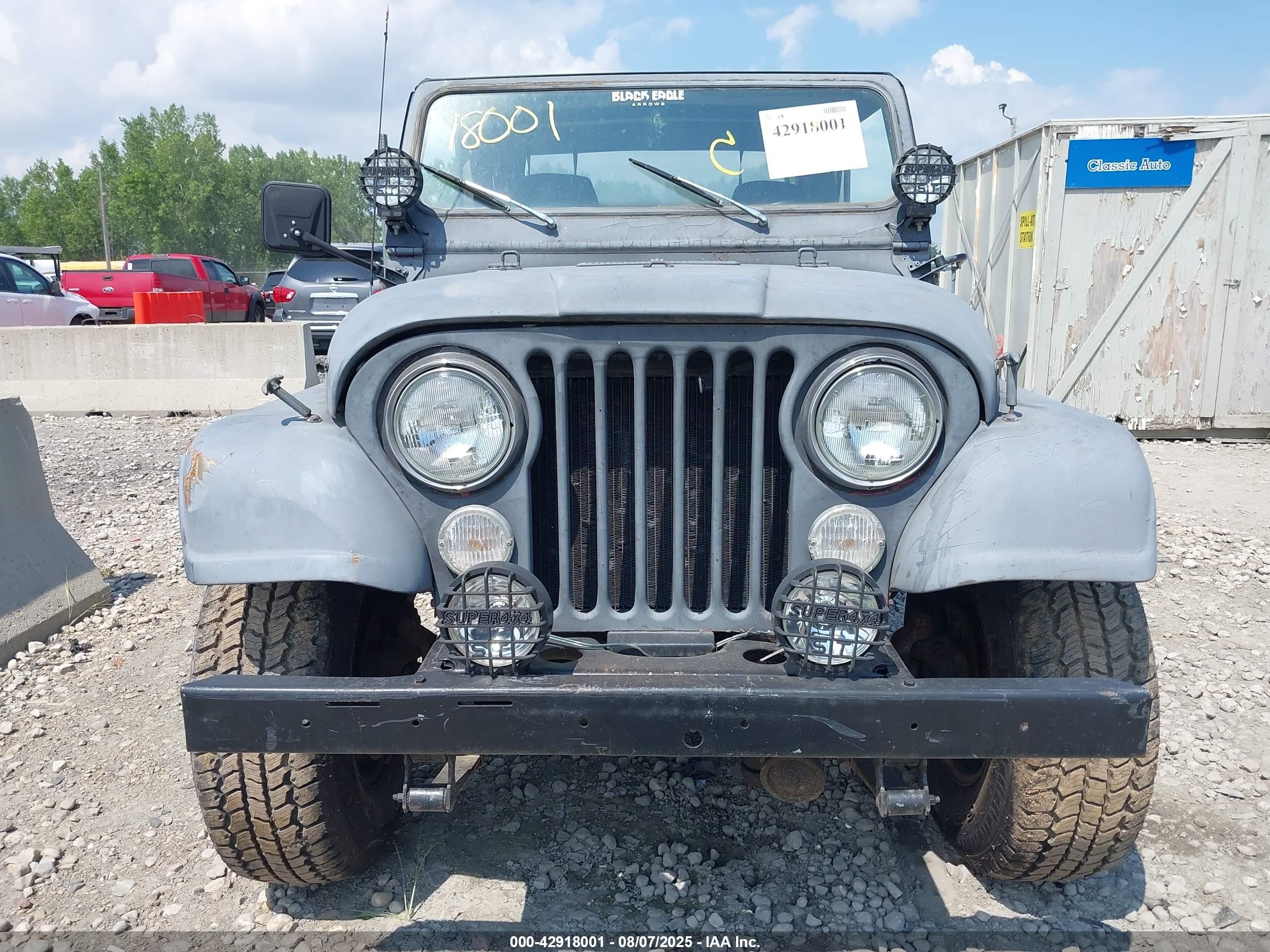 1979 Jeep Cj-7   Серый vin: J9F83AC806706    