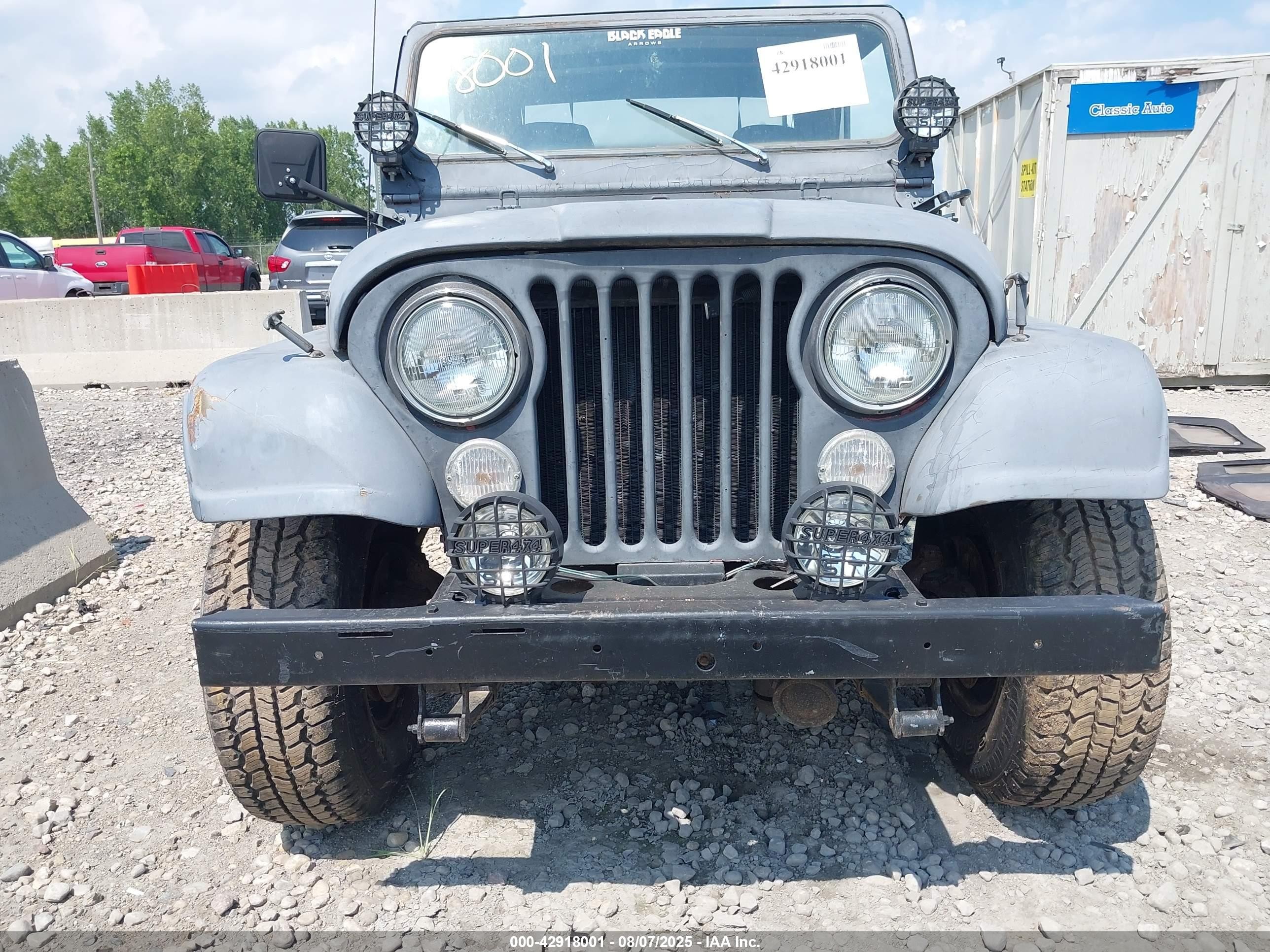 1979 Jeep Cj-7   Серый vin: J9F83AC806706    