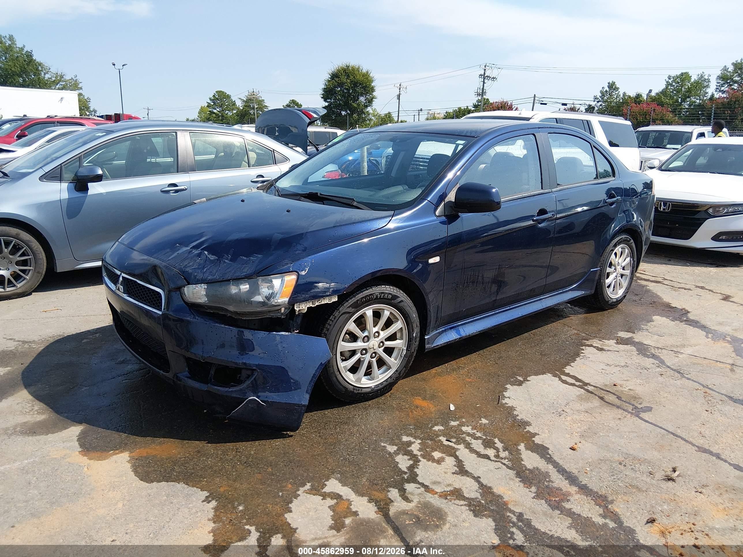 2014 Mitsubishi Lancer Es Dark Blue vin: JA32U2FU0EU020492