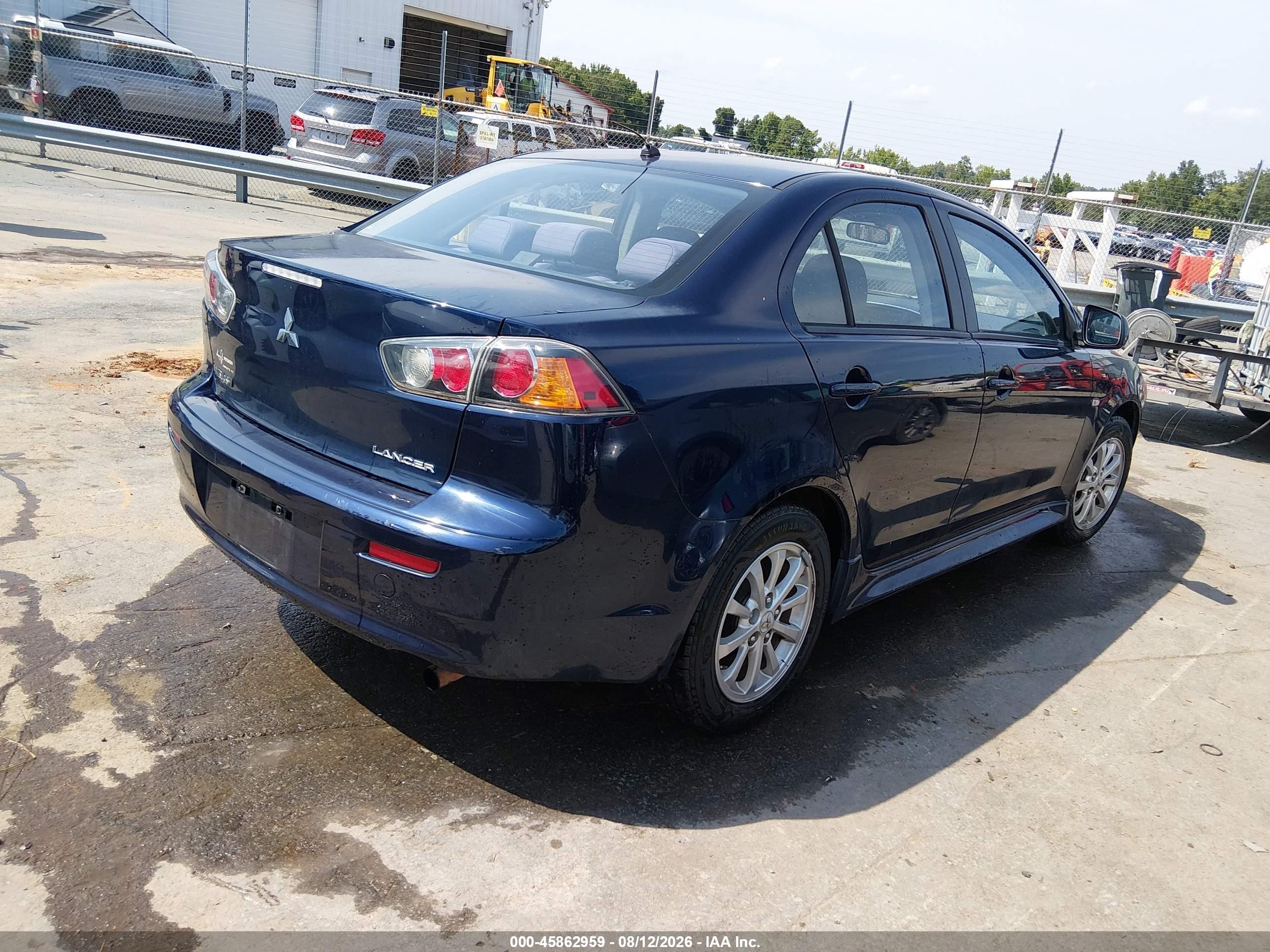 2014 Mitsubishi Lancer Es Dark Blue vin: JA32U2FU0EU020492