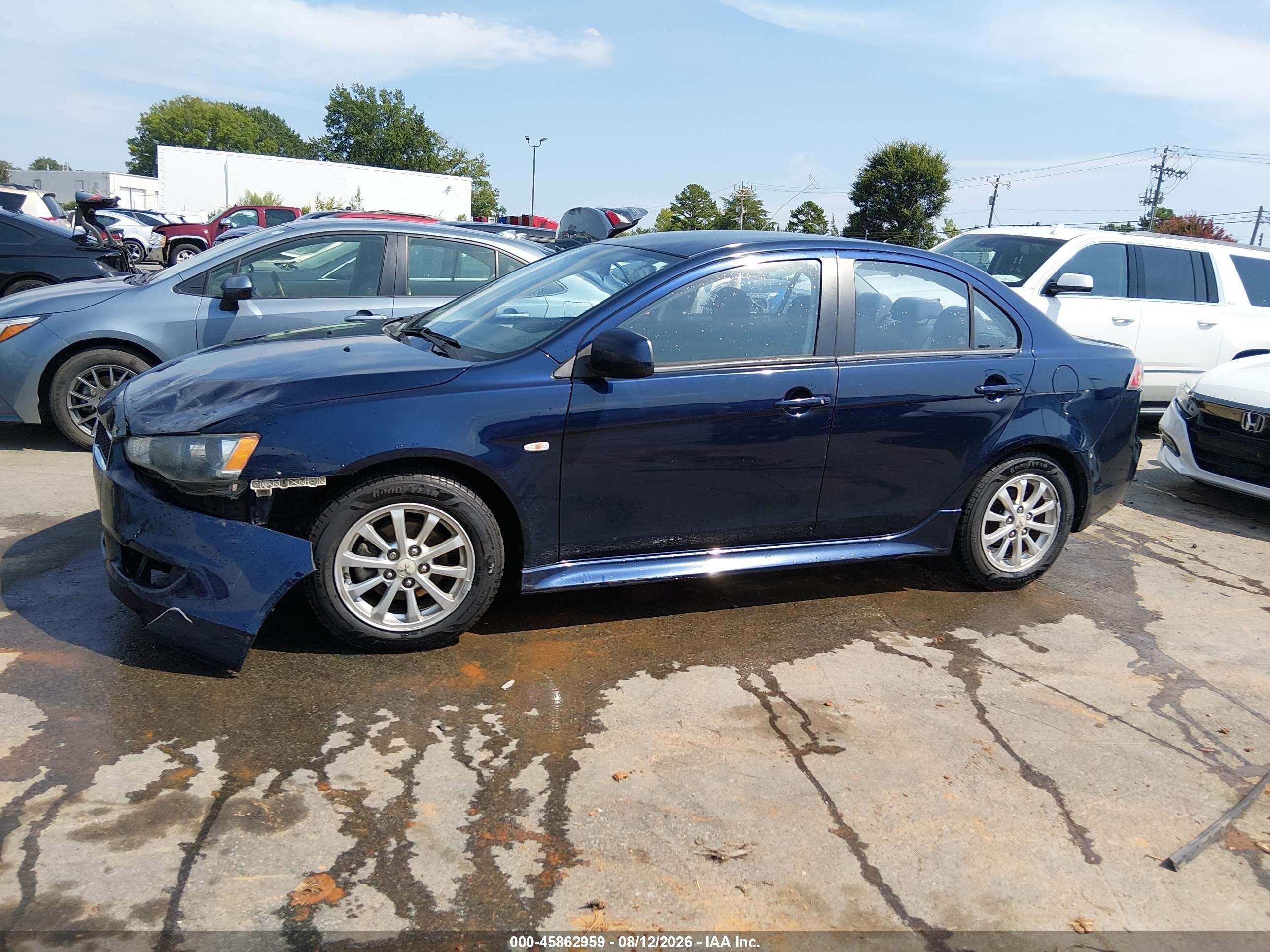 2014 Mitsubishi Lancer Es Dark Blue vin: JA32U2FU0EU020492