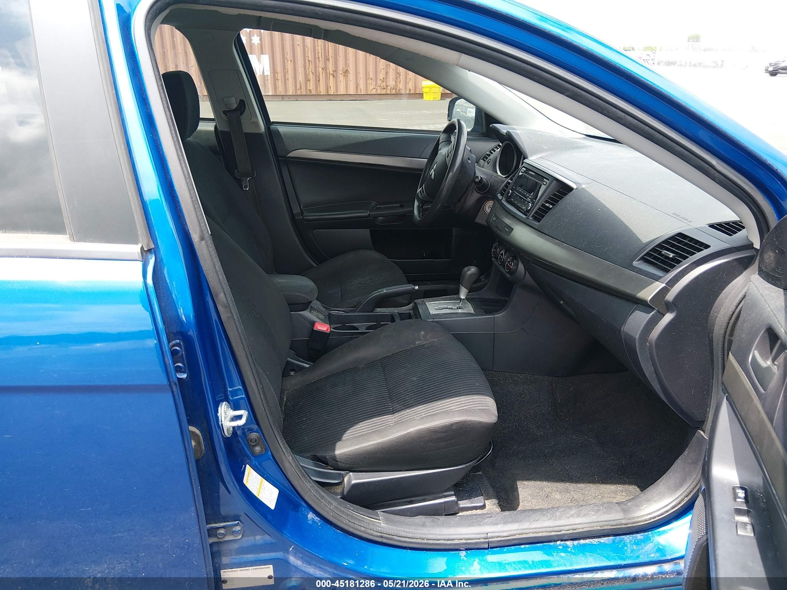 2015 Mitsubishi Lancer Es Blue vin: JA32U2FU0FU015049