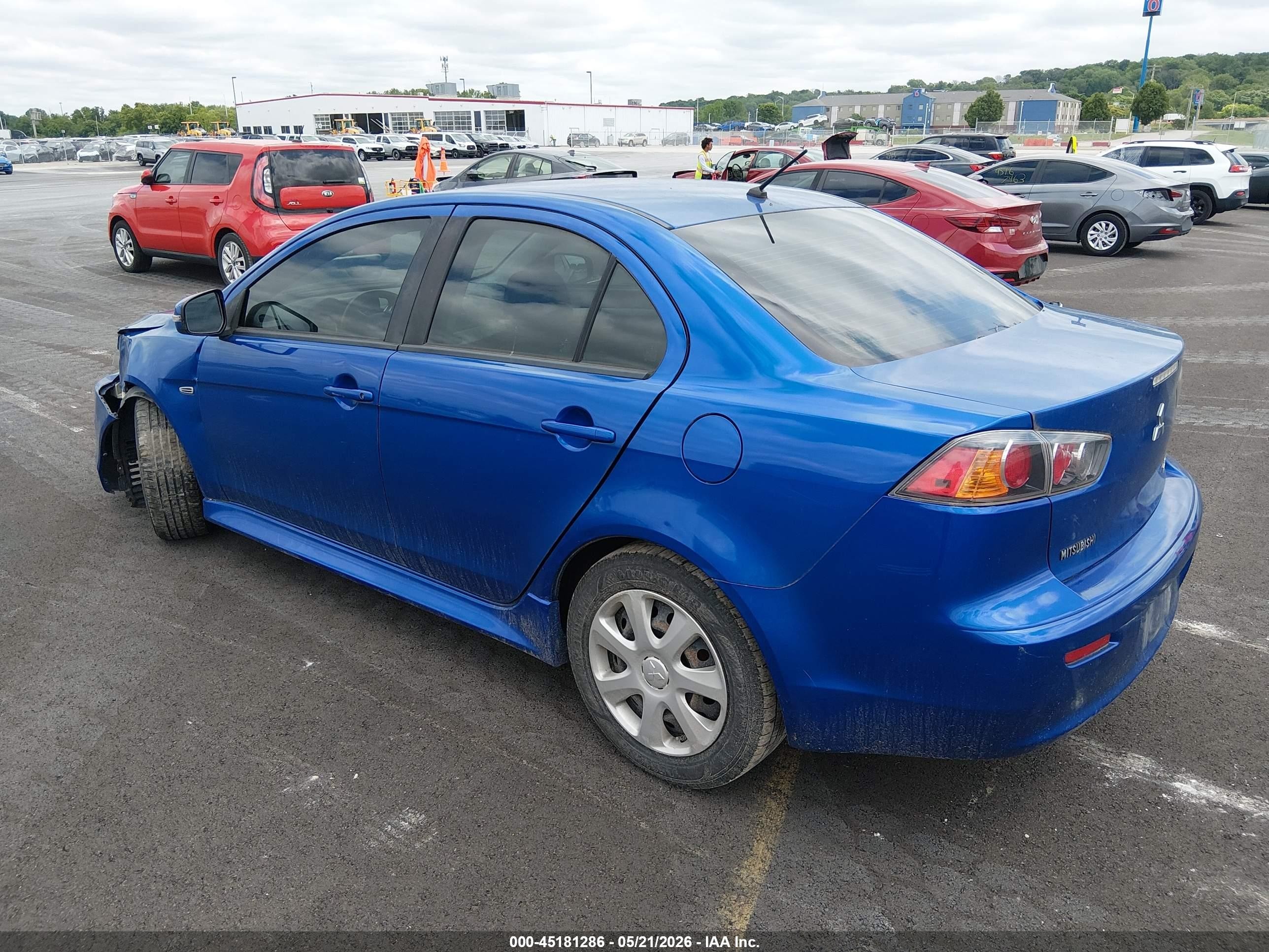 2015 Mitsubishi Lancer Es Blue vin: JA32U2FU0FU015049