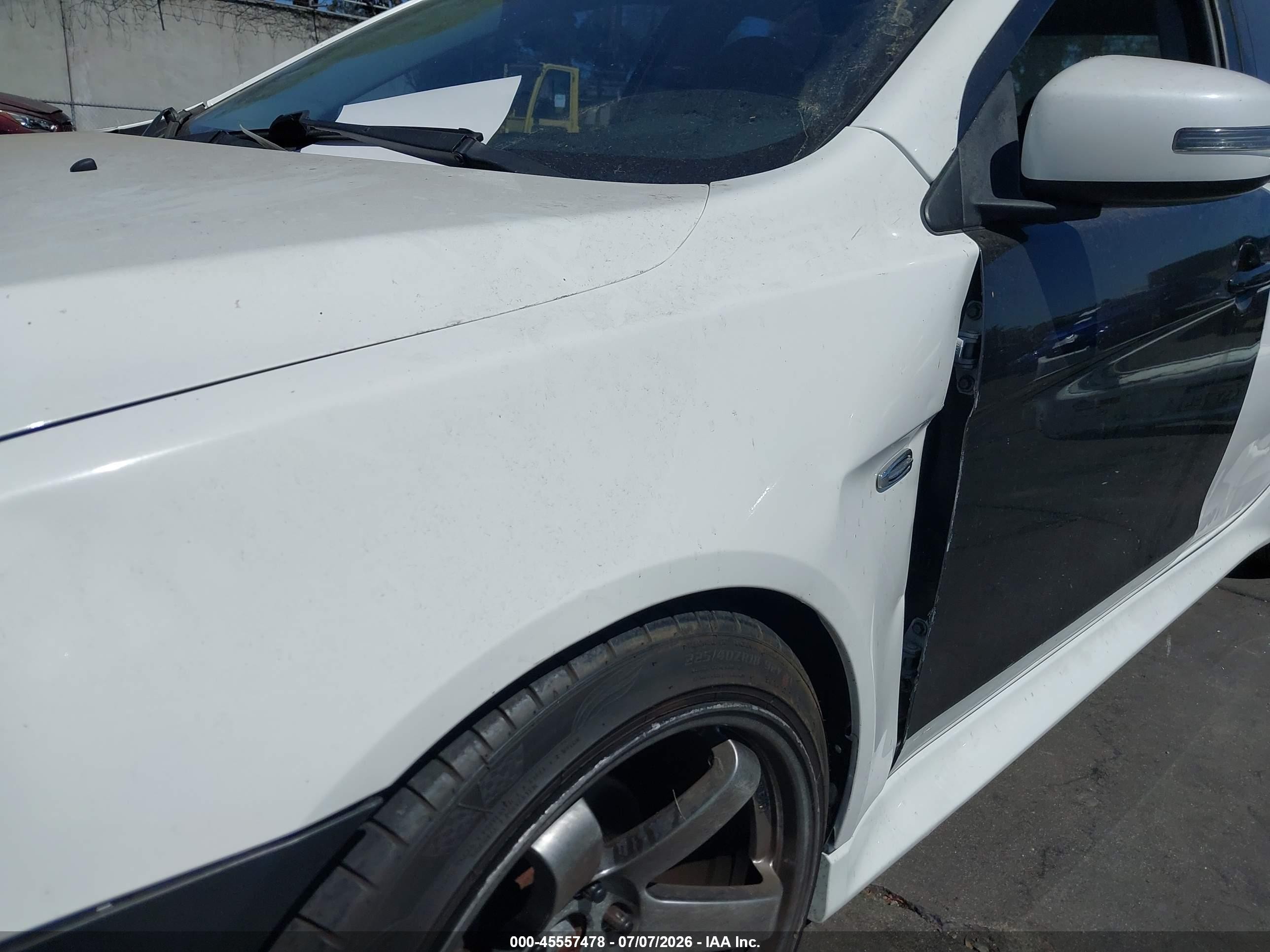 2015 Mitsubishi Lancer Es White vin: JA32U2FU0FU015231