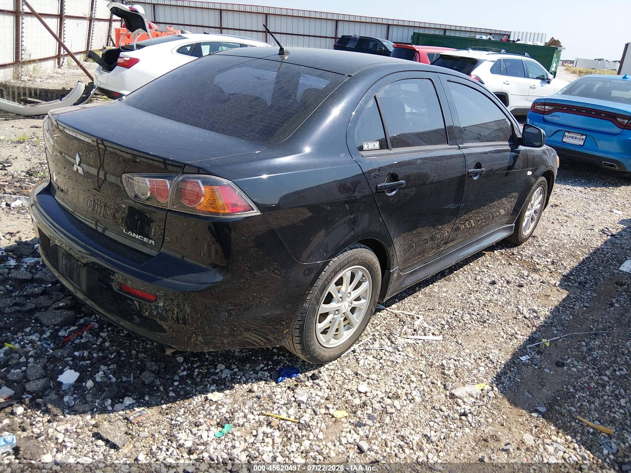 2010 Mitsubishi Lancer Es Black vin: JA32U2FU1AU015067