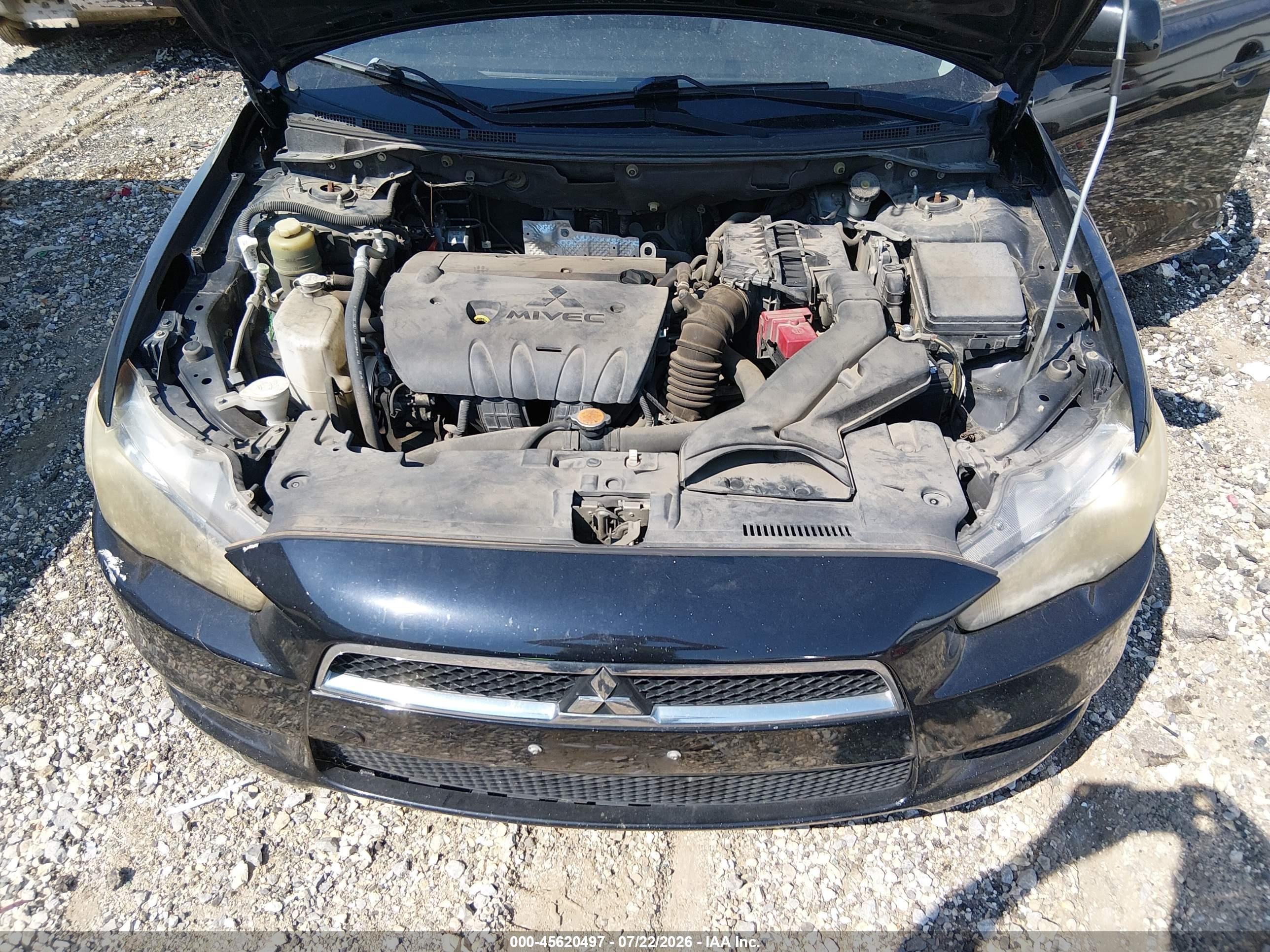 2010 Mitsubishi Lancer Es Black vin: JA32U2FU1AU015067