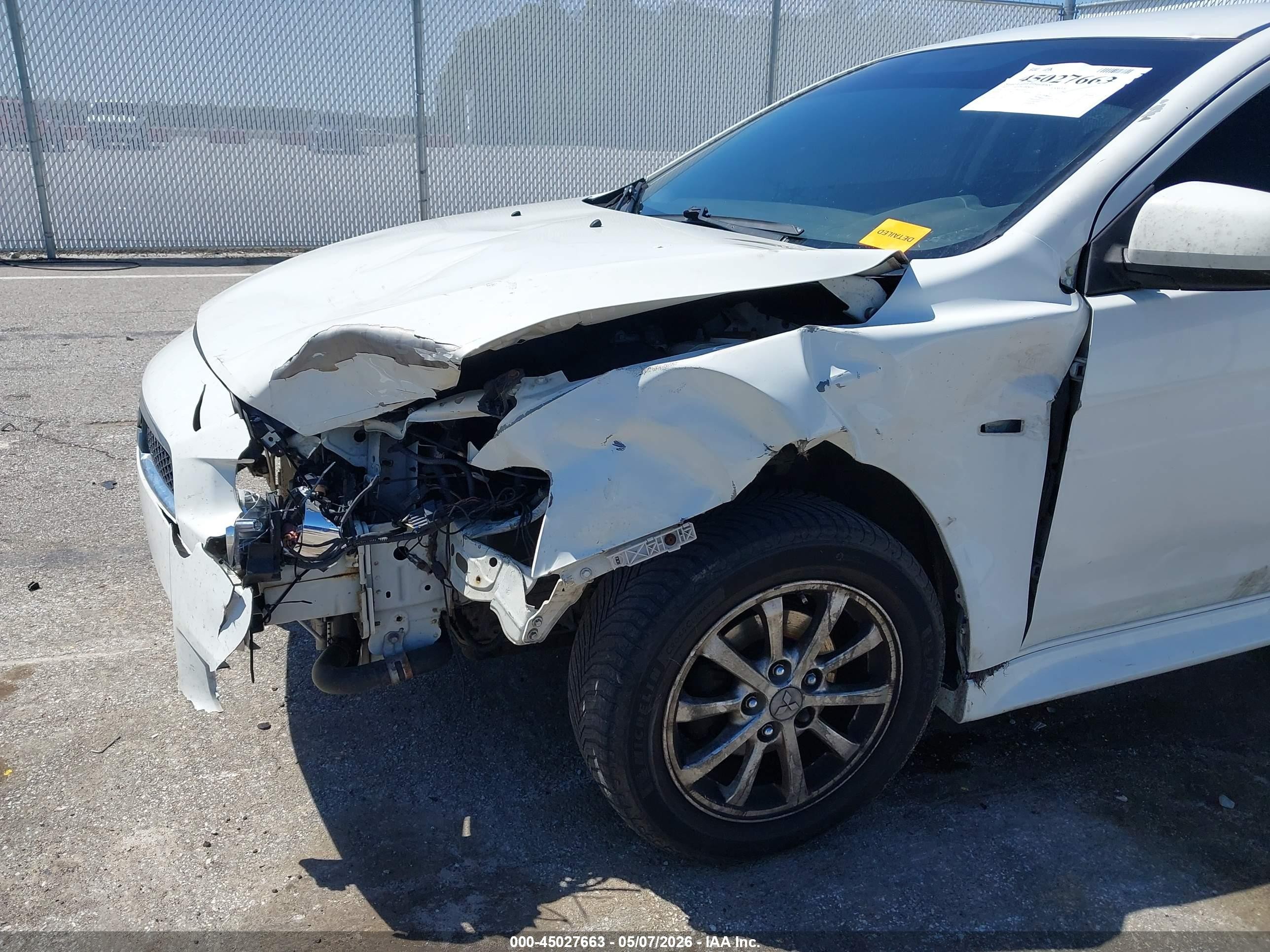 2011 Mitsubishi Lancer Es White vin: JA32U2FU1BU014325