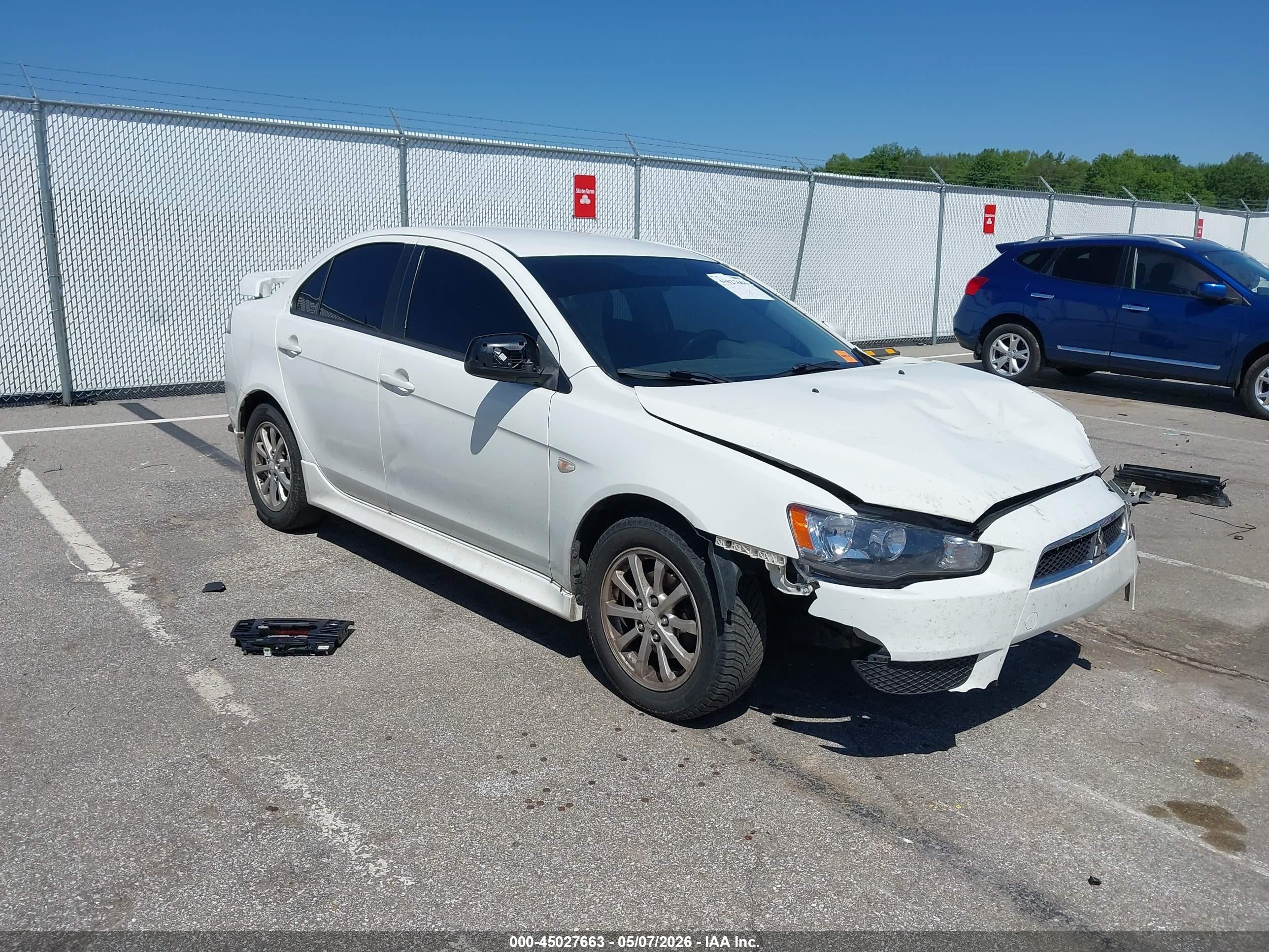 2011 Mitsubishi Lancer Es White vin: JA32U2FU1BU014325