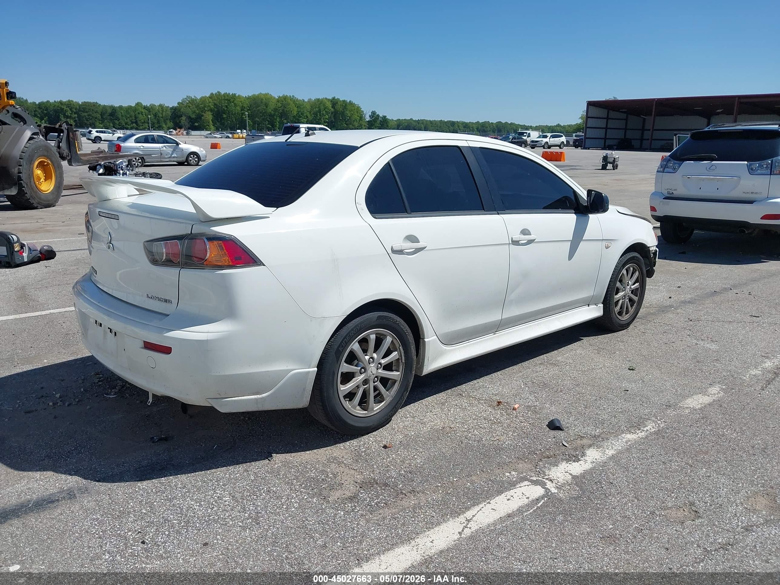 2011 Mitsubishi Lancer Es White vin: JA32U2FU1BU014325