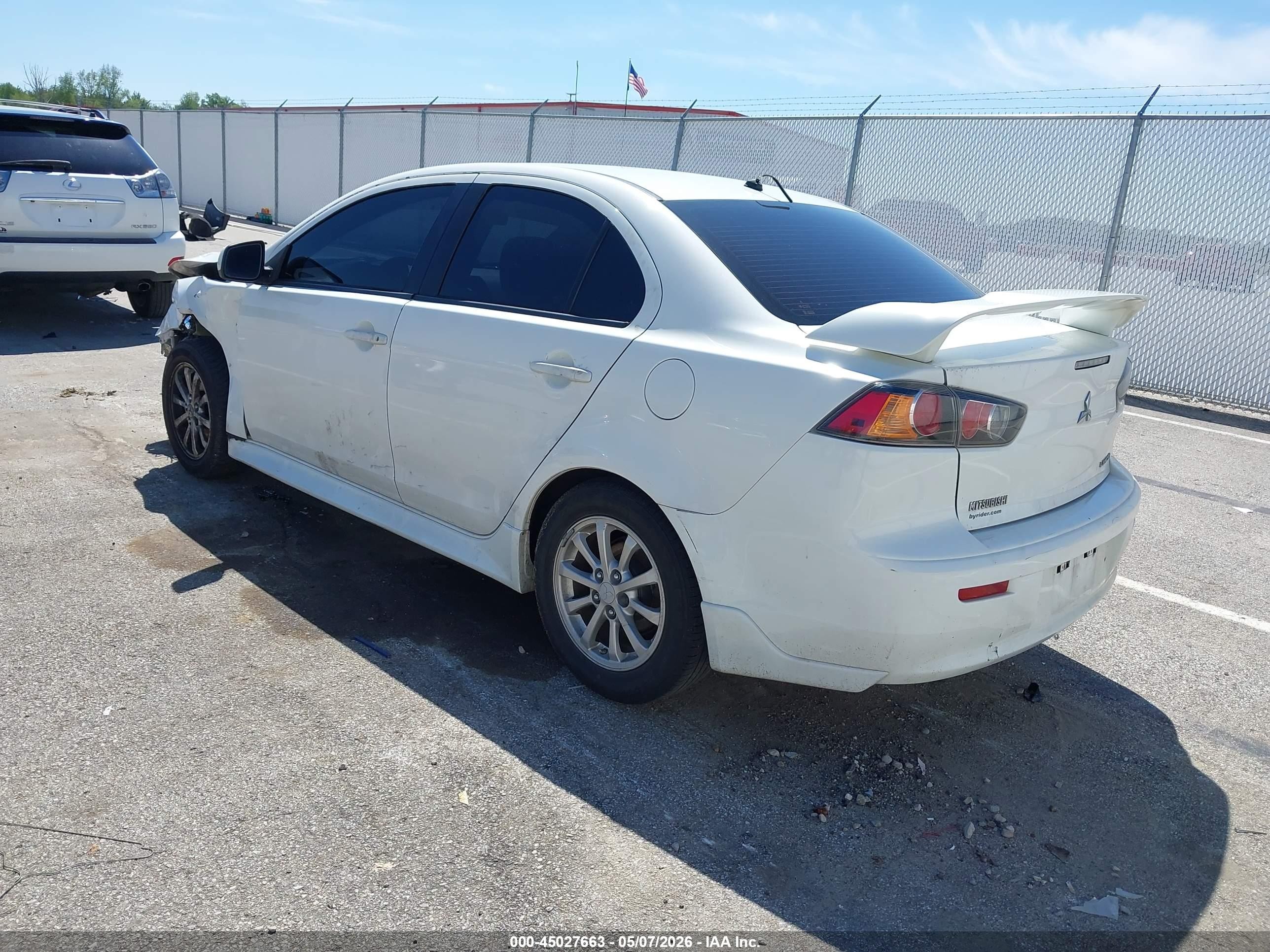 2011 Mitsubishi Lancer Es White vin: JA32U2FU1BU014325