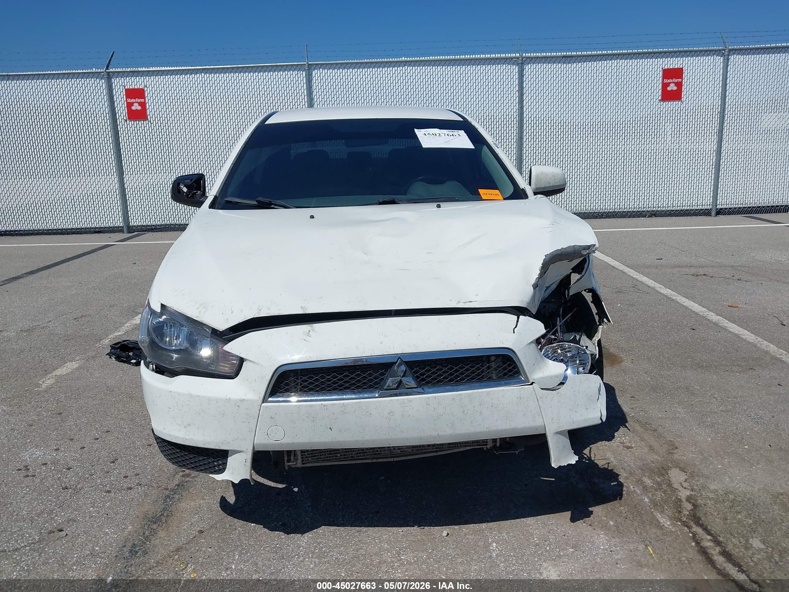 2011 Mitsubishi Lancer Es White vin: JA32U2FU1BU014325