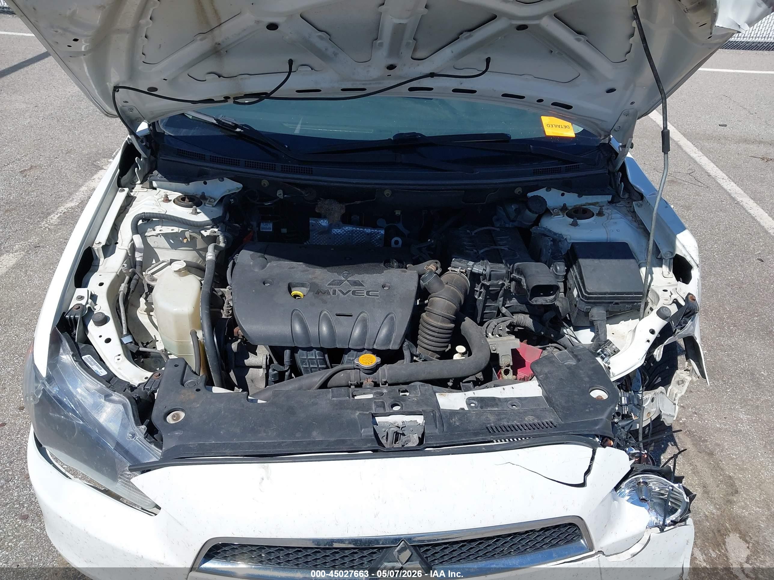 2011 Mitsubishi Lancer Es White vin: JA32U2FU1BU014325