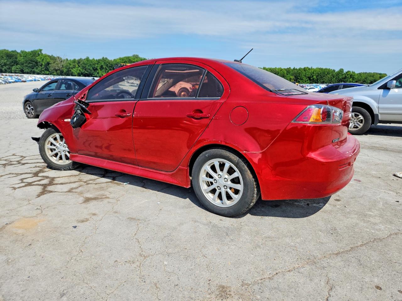 2014 Mitsubishi Lancer Es Red vin: JA32U2FU1EU005158