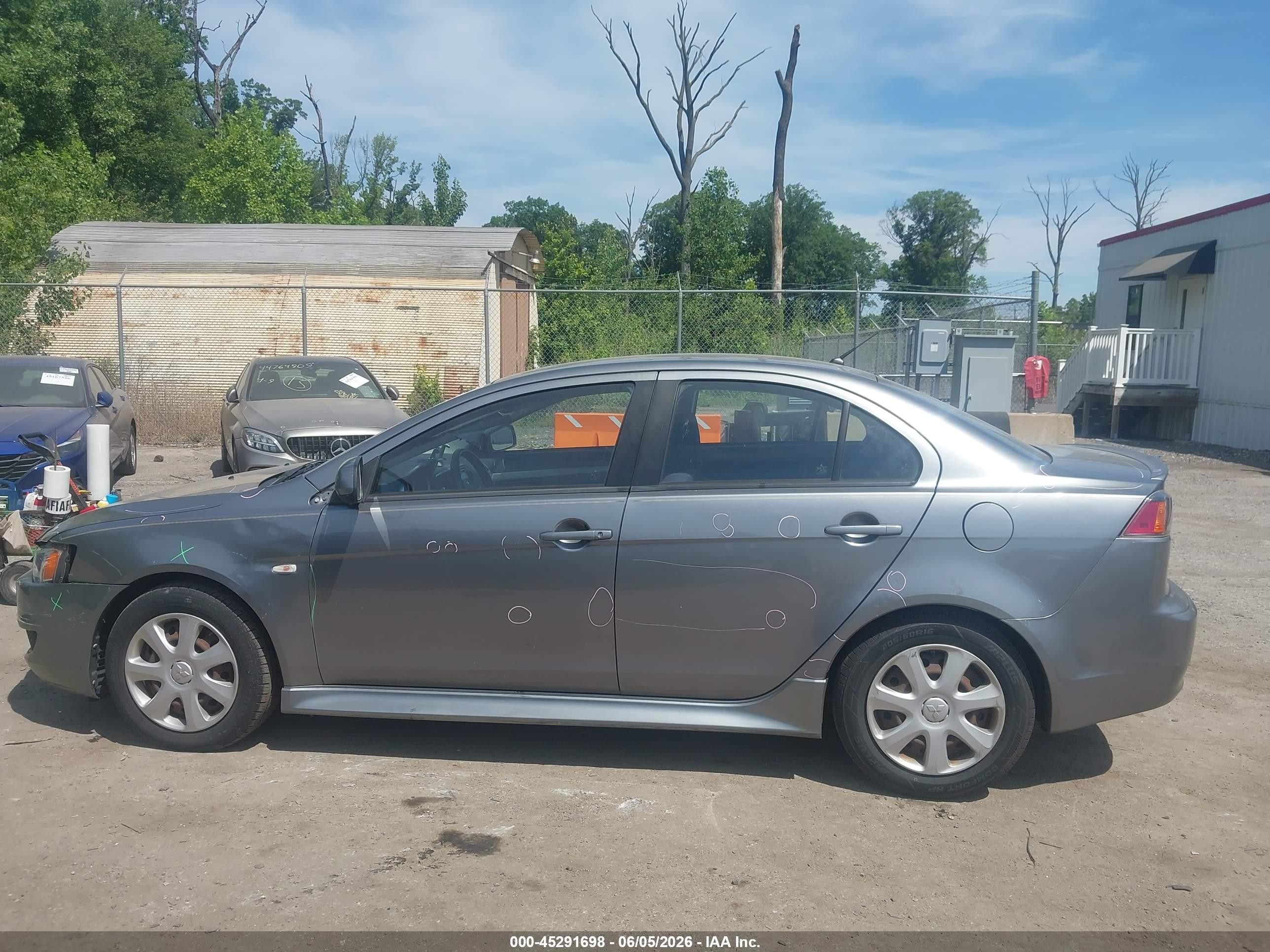 2014 Mitsubishi Lancer Es Gray vin: JA32U2FU1EU007976
