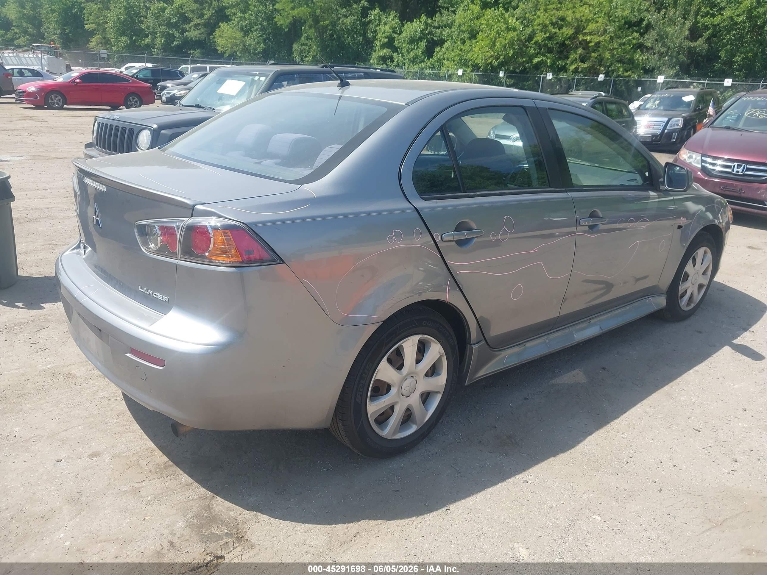 2014 Mitsubishi Lancer Es Gray vin: JA32U2FU1EU007976