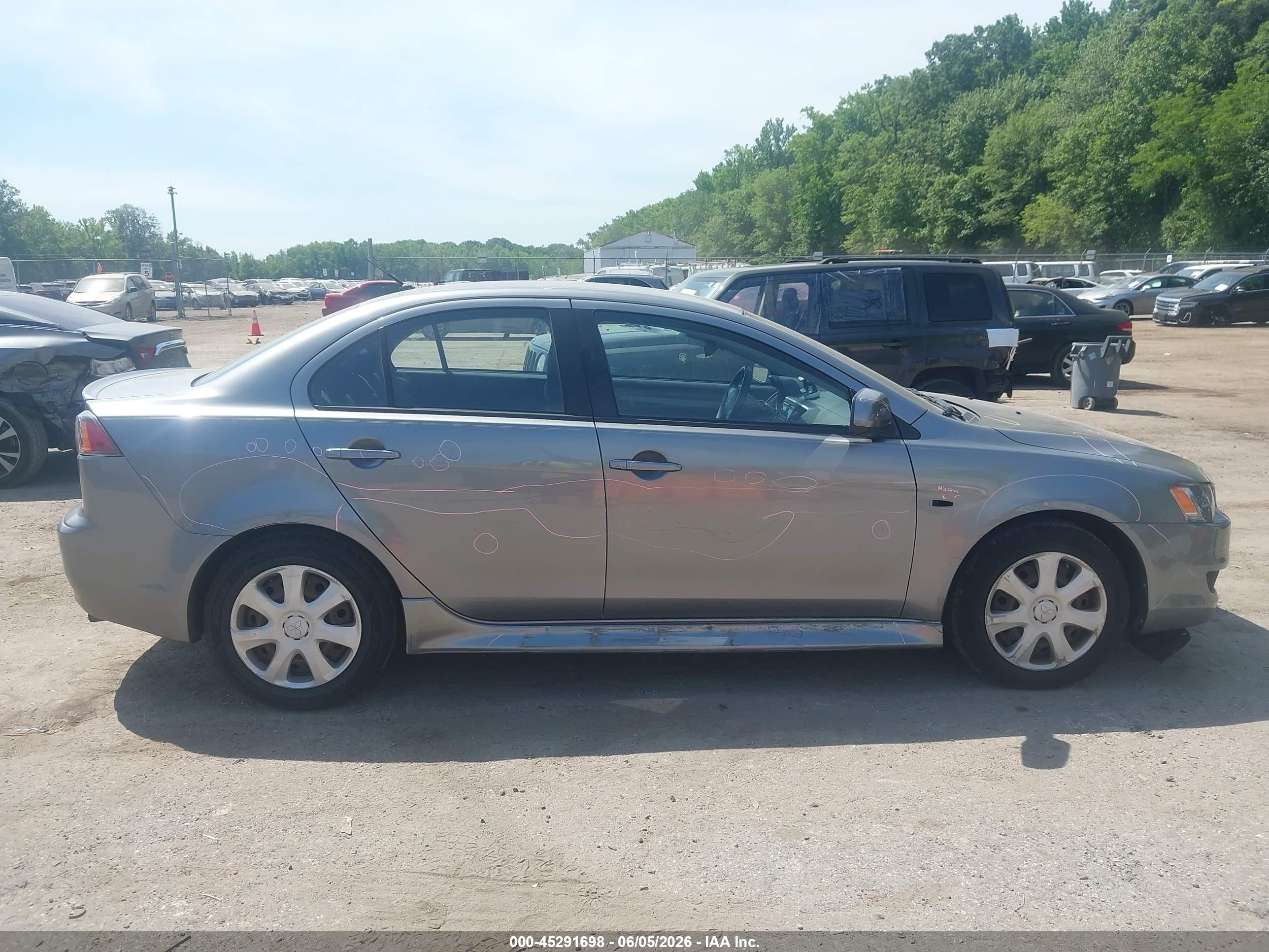 2014 Mitsubishi Lancer Es Gray vin: JA32U2FU1EU007976