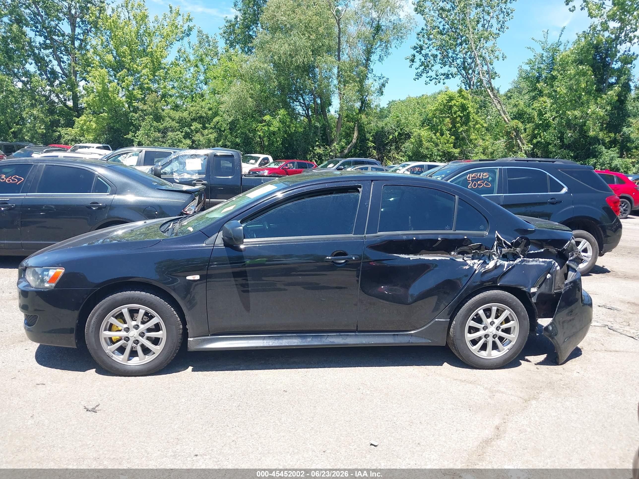 2010 Mitsubishi Lancer Es Black vin: JA32U2FU2AU023856