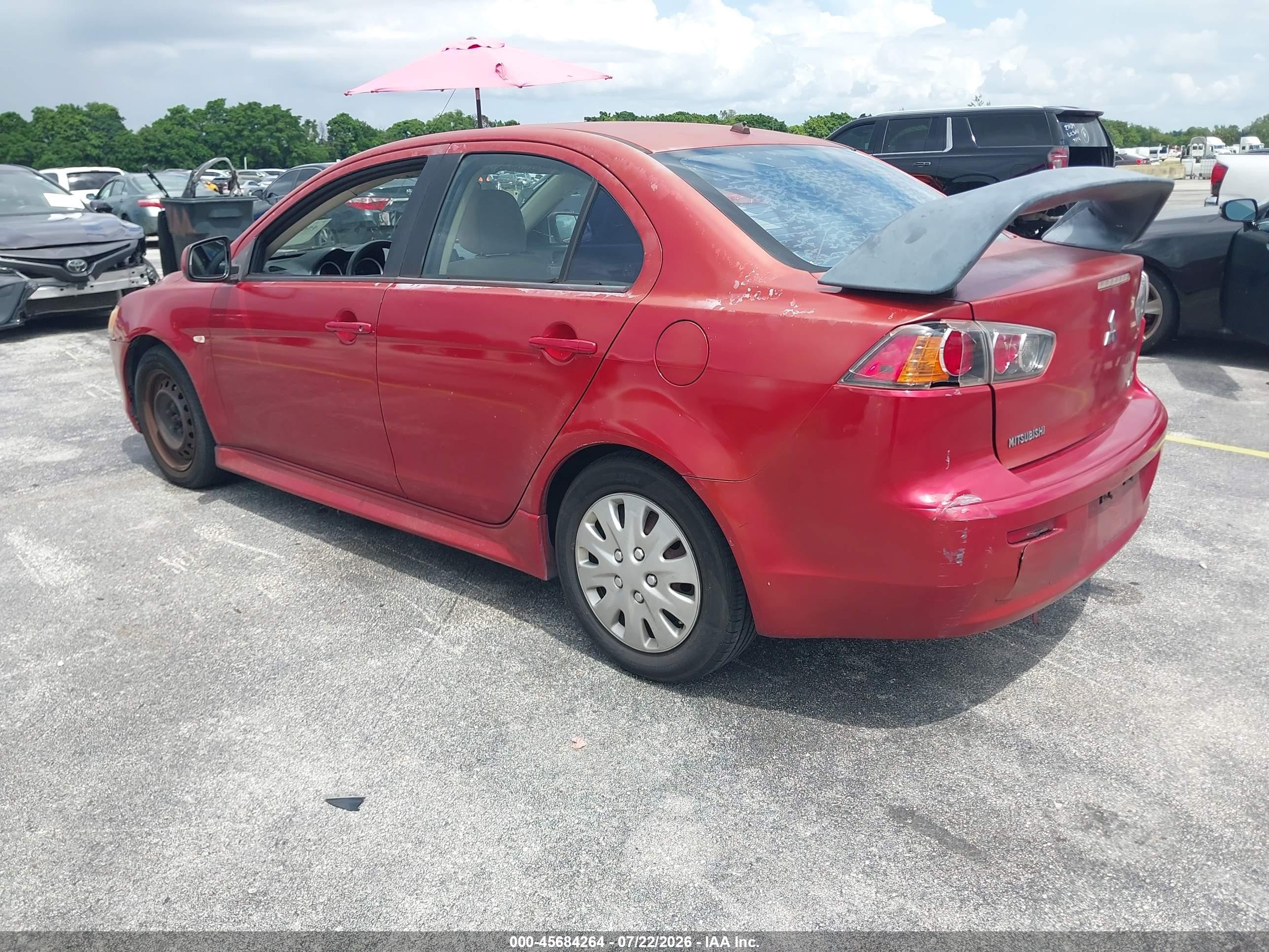 2011 Mitsubishi Lancer Es Red vin: JA32U2FU2BU001437