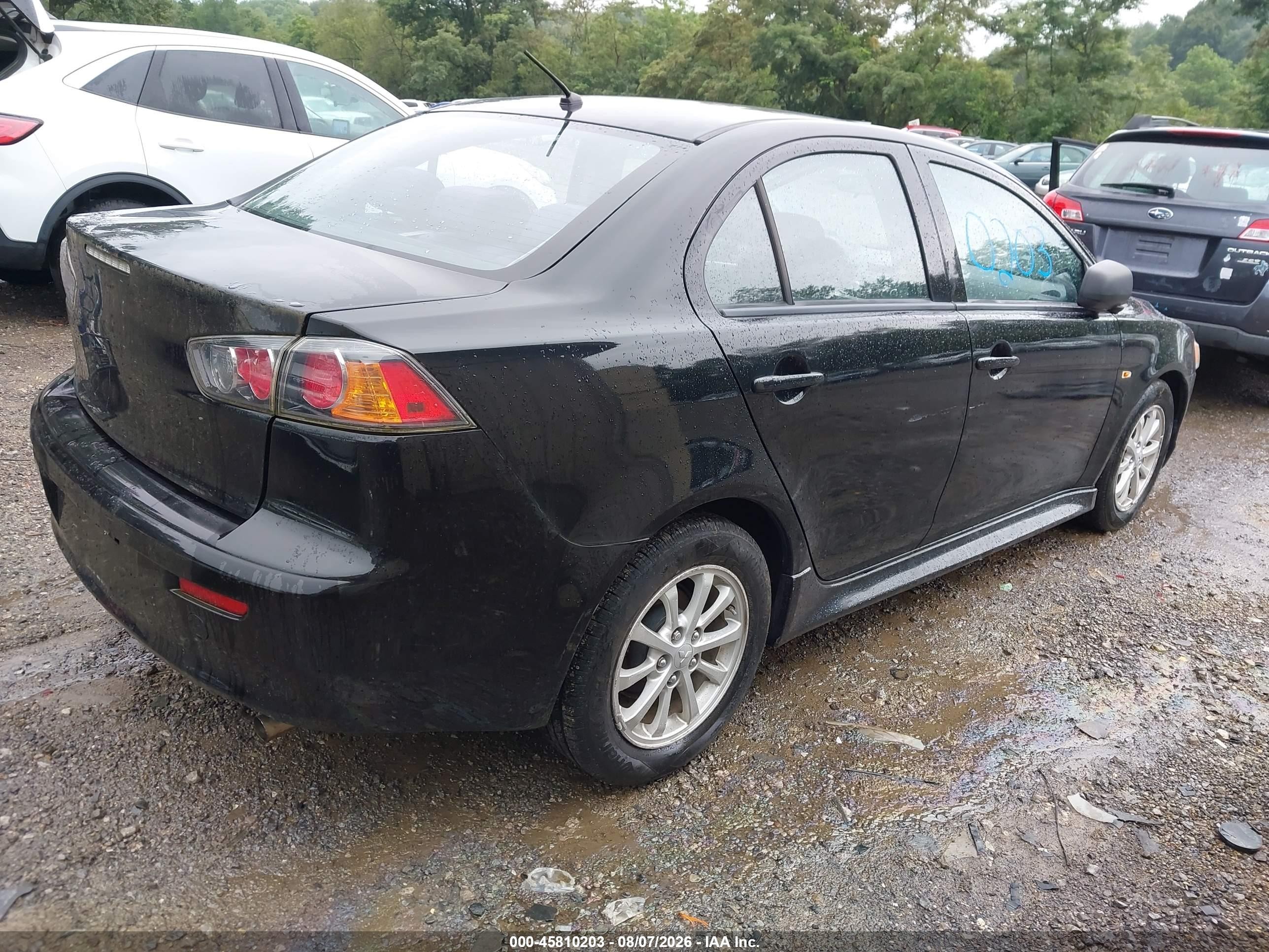 2012 Mitsubishi Lancer Es Black vin: JA32U2FU2CU014982
