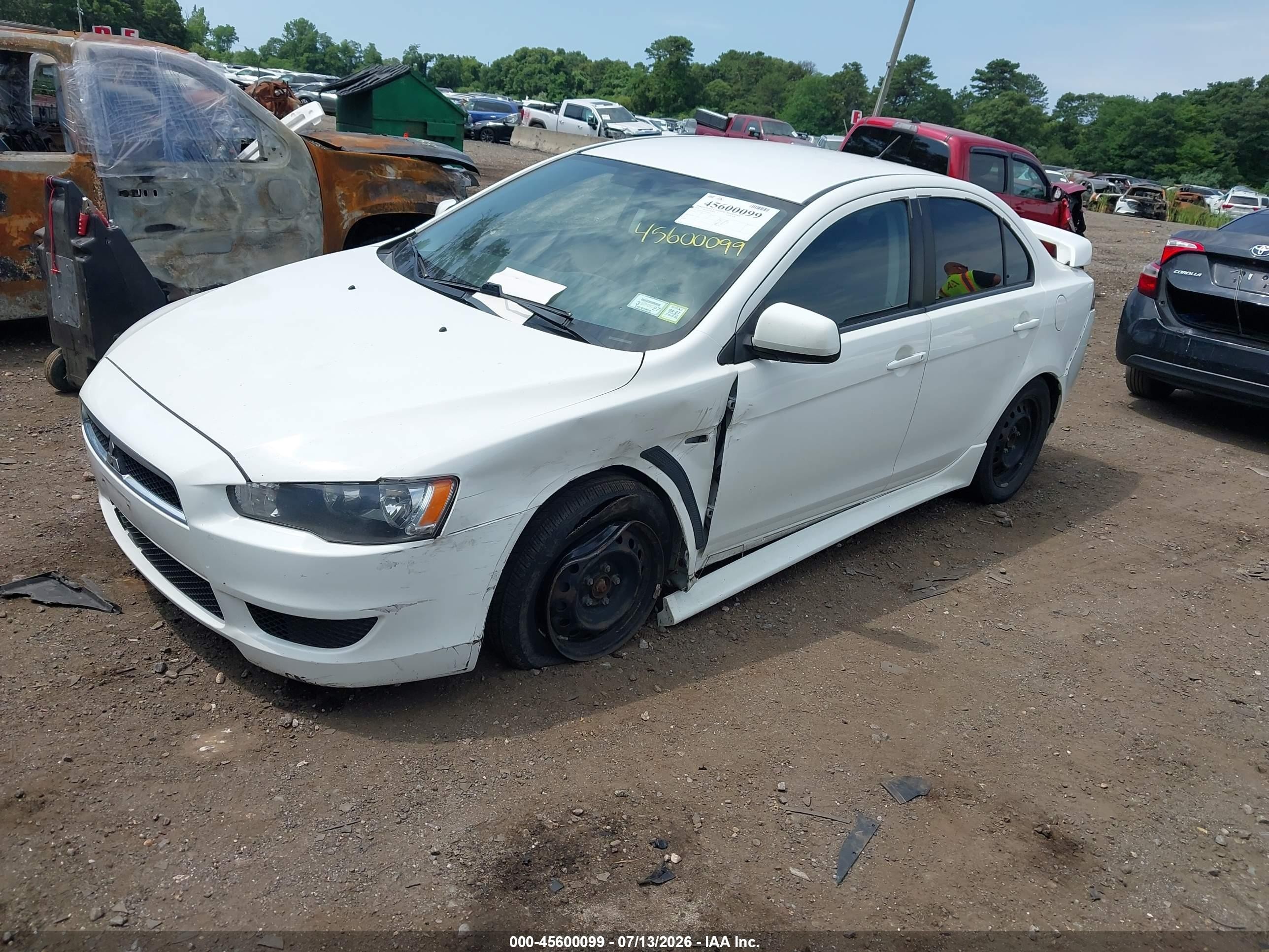 2014 Mitsubishi Lancer Es White vin: JA32U2FU2EU002351