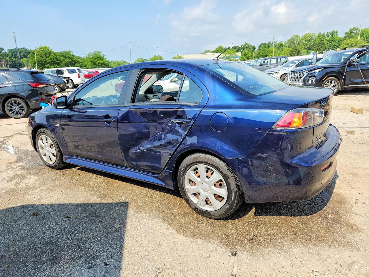 2014 Mitsubishi Lancer Es/es Sport Blue vin: JA32U2FU2EU009512