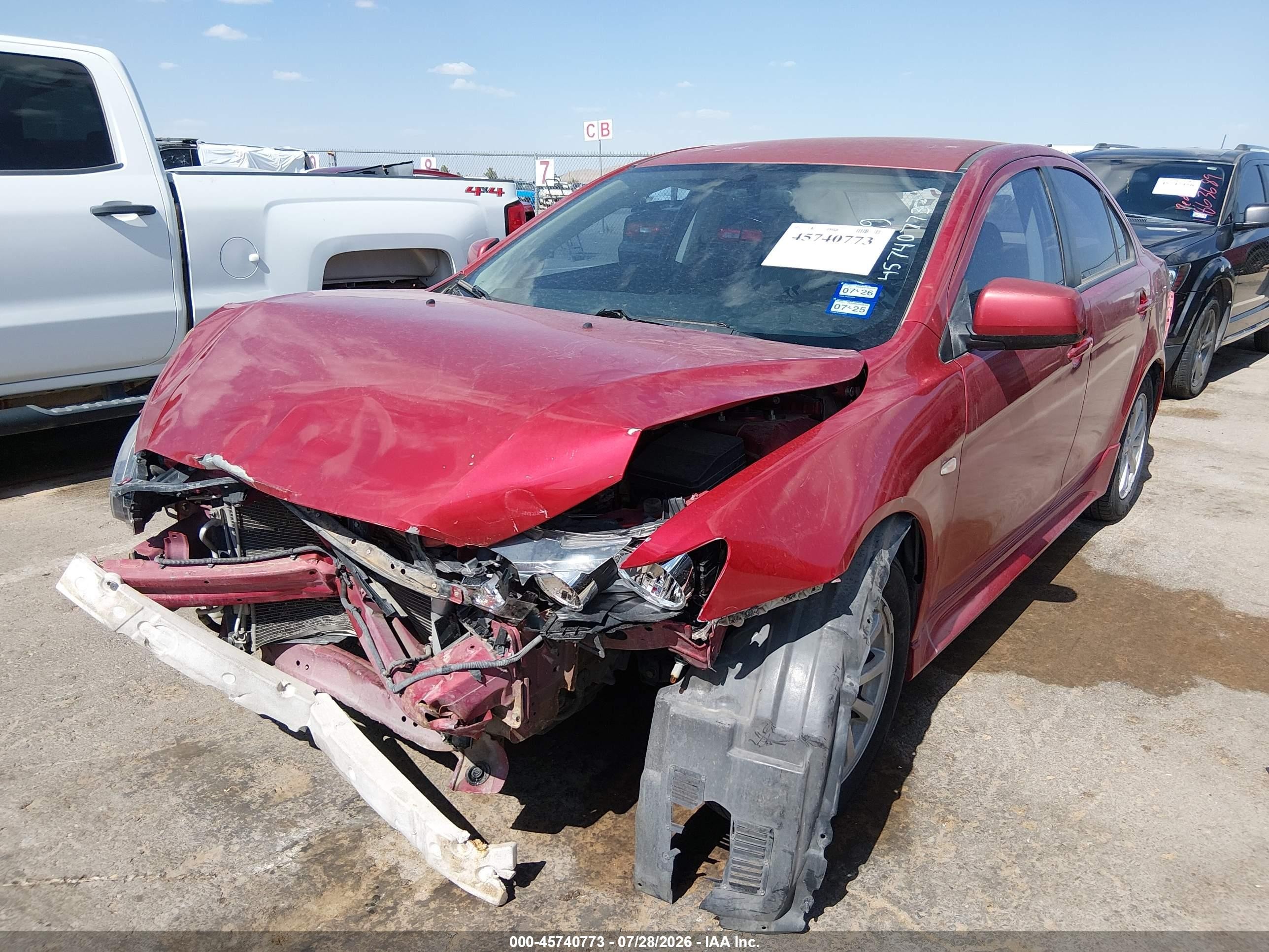 2014 Mitsubishi Lancer Es Red vin: JA32U2FU2EU017058
