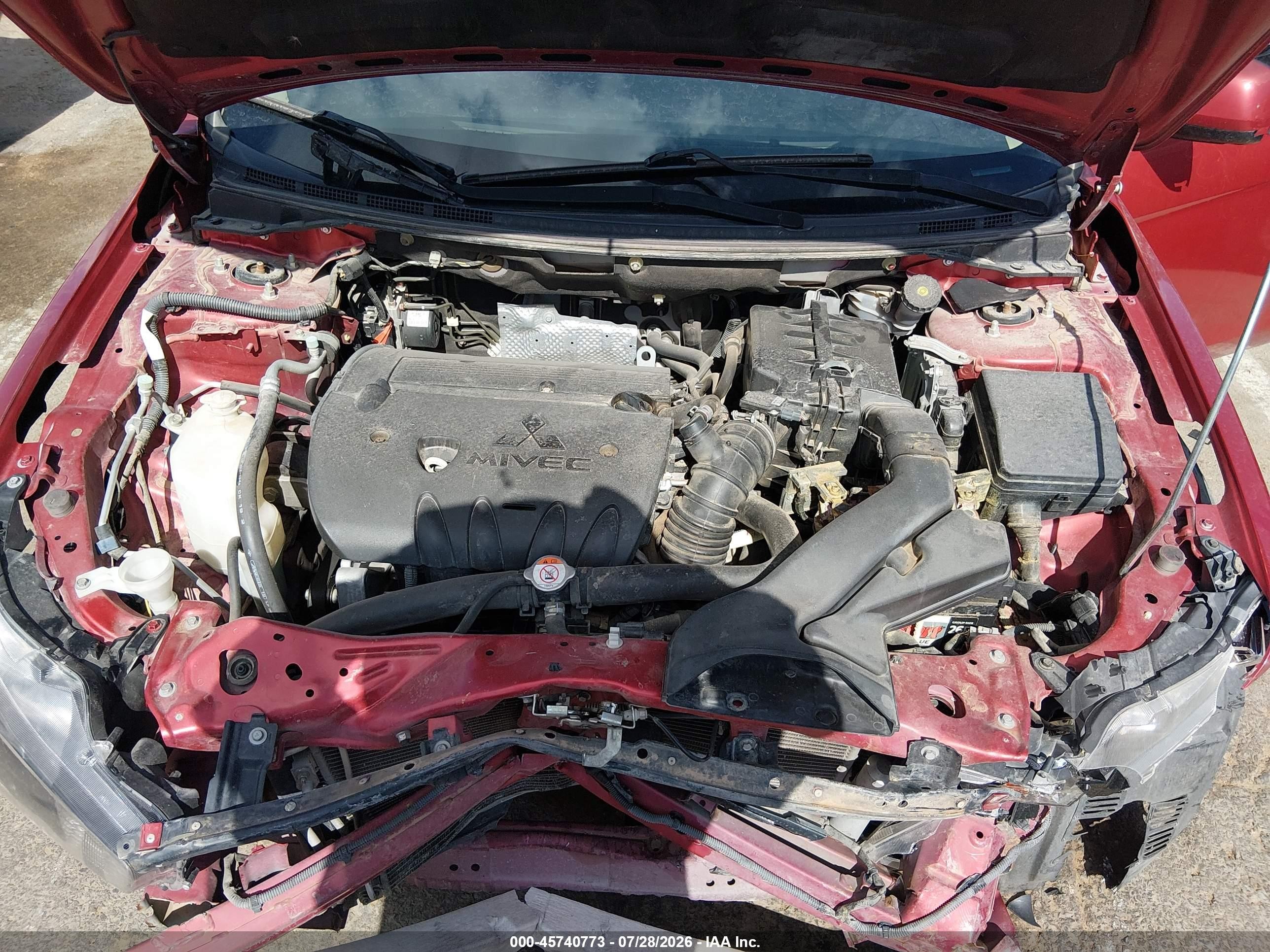 2014 Mitsubishi Lancer Es Red vin: JA32U2FU2EU017058